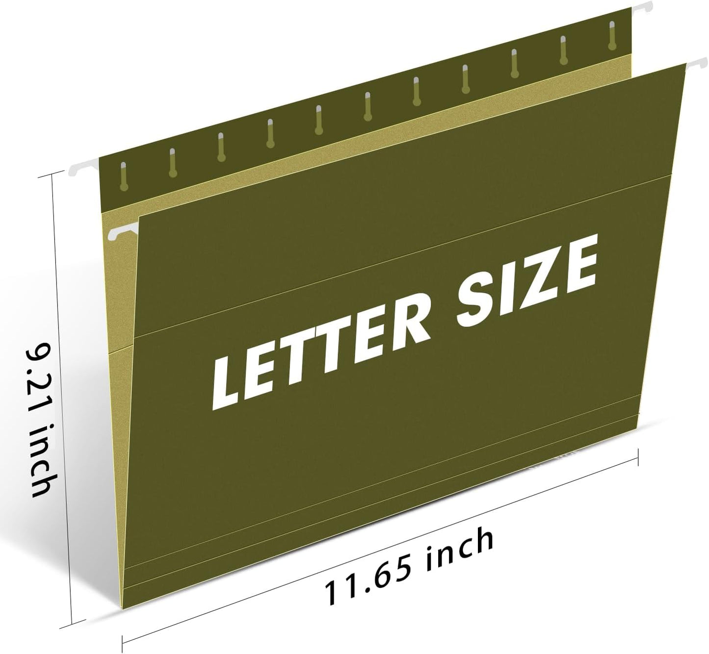 Hanging File Folders, RAZCC 60 Pack Reinforced Hanging Folders Letter Size, Designed for Bulky Files, Filing Cabinet, Adjustable Tabs, Green