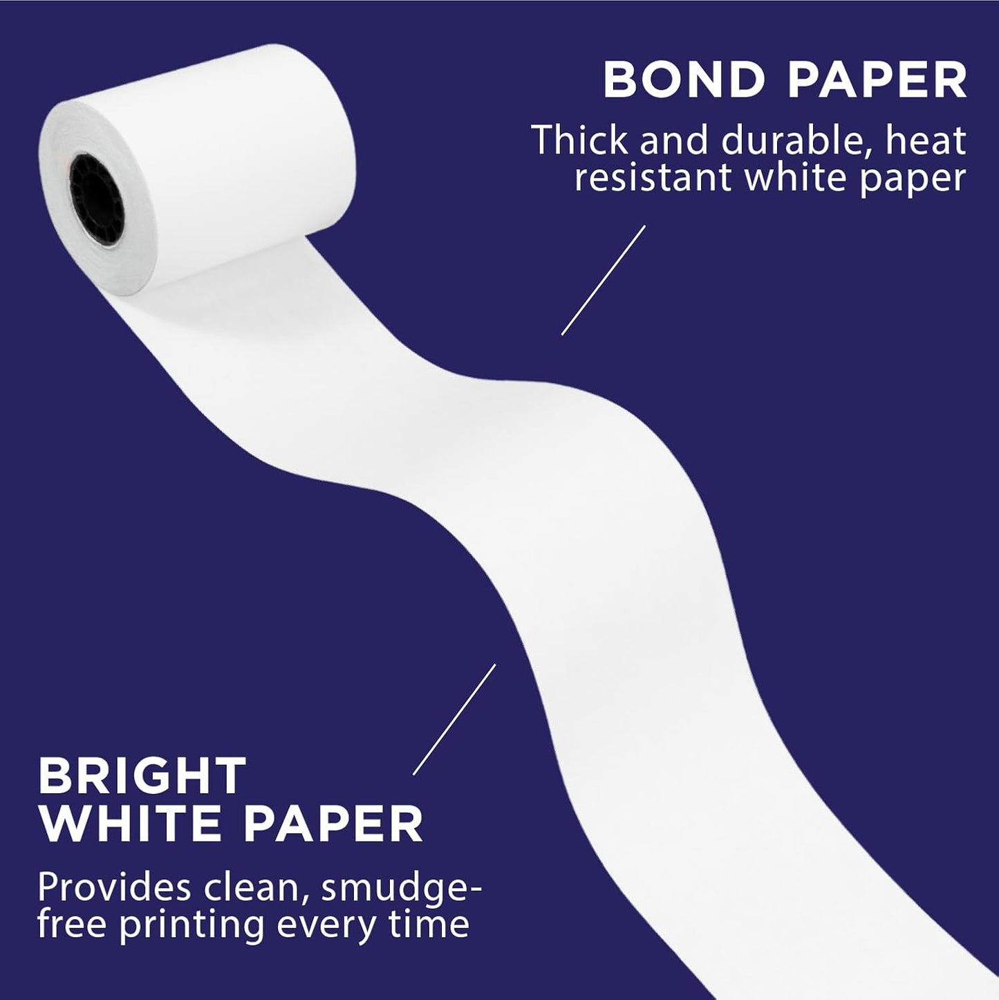 Adding Machine Bond Paper Rolls for Finance and Tax Professionals by Paper Planet | Printing Calculator Rolls Compatible with Select Canon, Casio, Sharp, and Victor Adding Machines | 12 Rolls