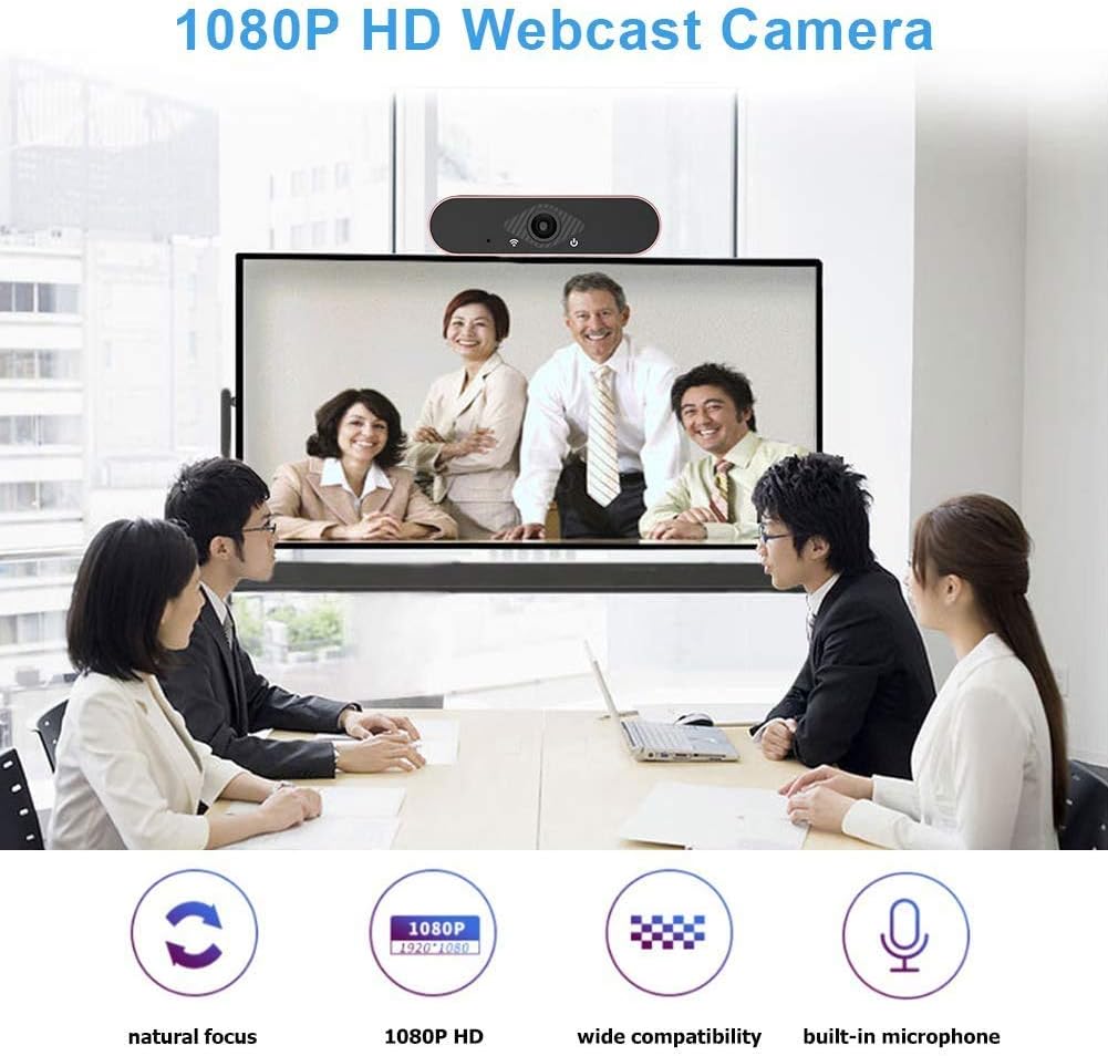 easyday 1080P HD Webcam with Microphone, Streaming Computer Web Camera for Laptop/Desktop/Mac/TV, USB PC Camera for Video Calling, Conferencing, Gaming