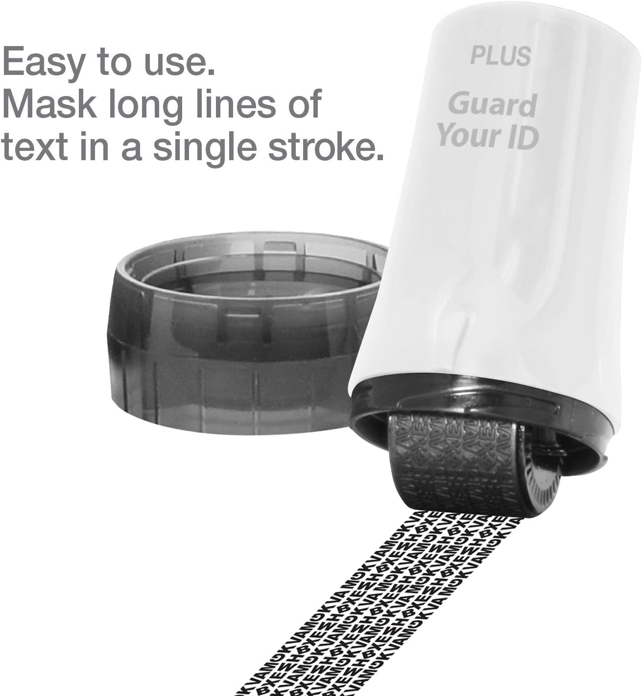 Guard Your ID Advanced 2.0 Roller Identity Privacy Stamp for Identity Theft Prevention and Security (Regular 3-Pack, White)