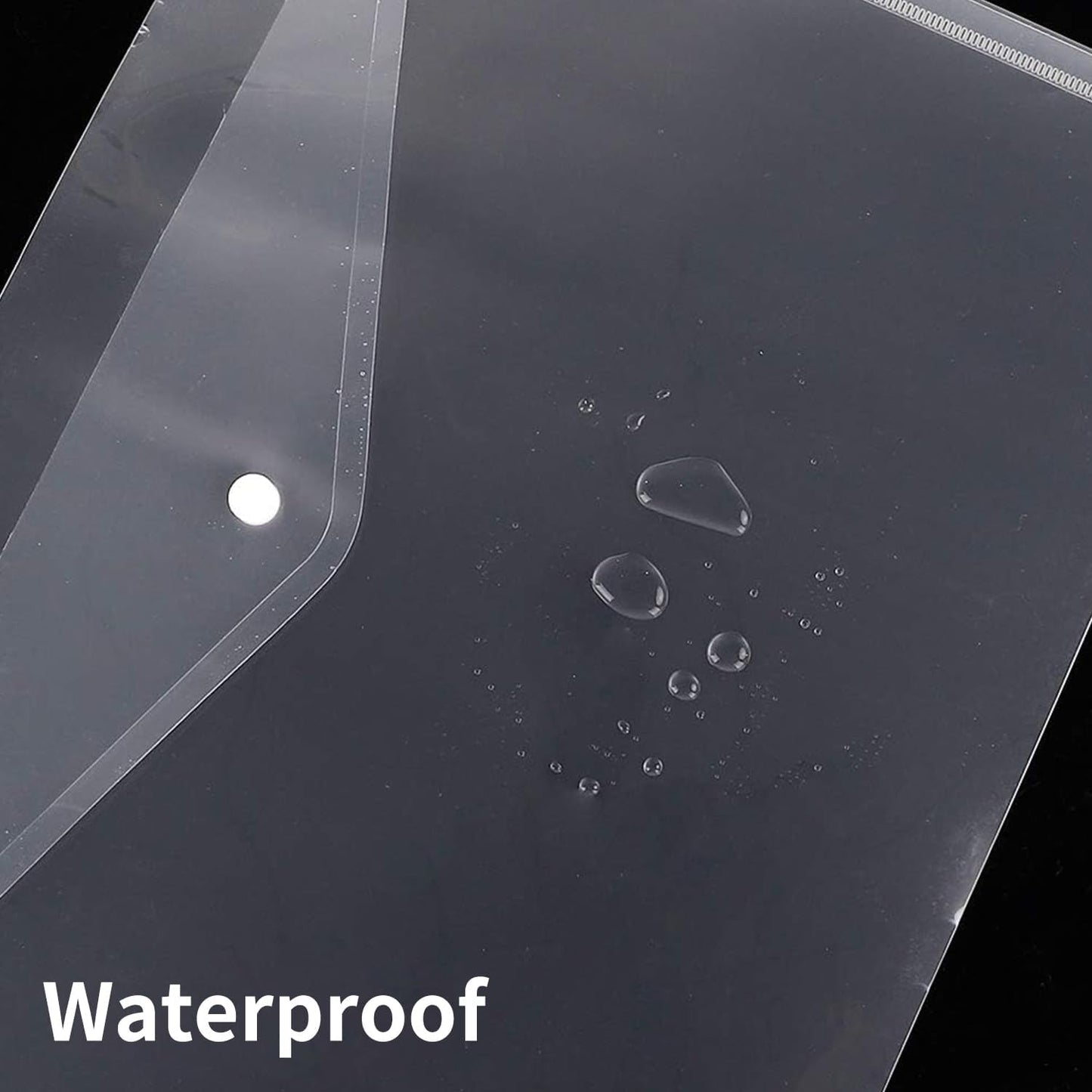 EOOUT 30pcs Plastic Envelopes, Clear Reusable Poly Envelope Waterproof File Folder with Snap Button, US Letter, A4 Size, for School Office Supplies