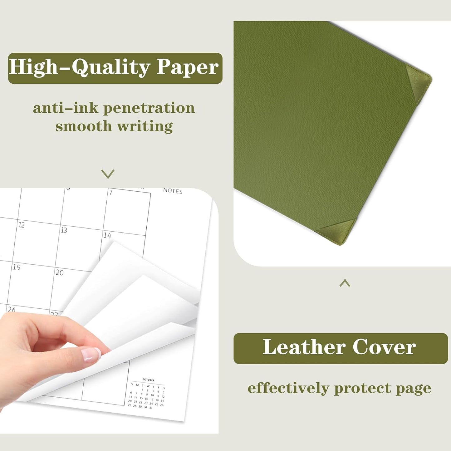 Gannyfer Desk Calendar 2025-2026, Large 2026 Calendar 22" x 17", July 2025-Dec 2026, 18 Monthly Teacher Desk Calendar 2026 with Thick Paper, for Planning and Organizing in School, Office, Home(6 Stickers)