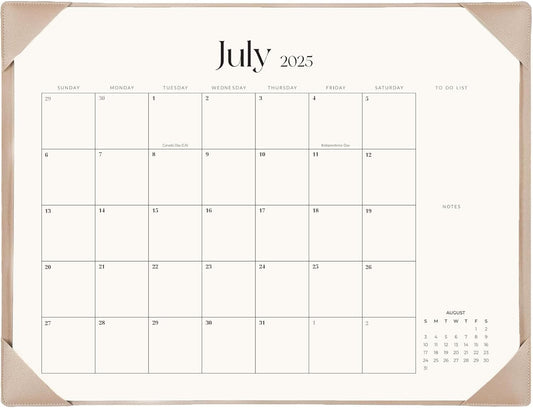 Desk Calendar 2025-2026 with Desk Mat – 22" x 17" Large Desk Pad Calendar Runs From July 2025 to December 2026, Monthly Calendar for Home, Office