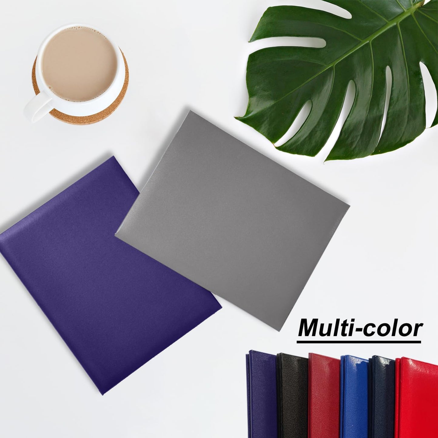 Diploma Cover 8.5x11 Inch, Graduation Certificate Holder - Elegant Faux Leather Folder for Graduation, Wedding Officiant,Grey-1 Pack