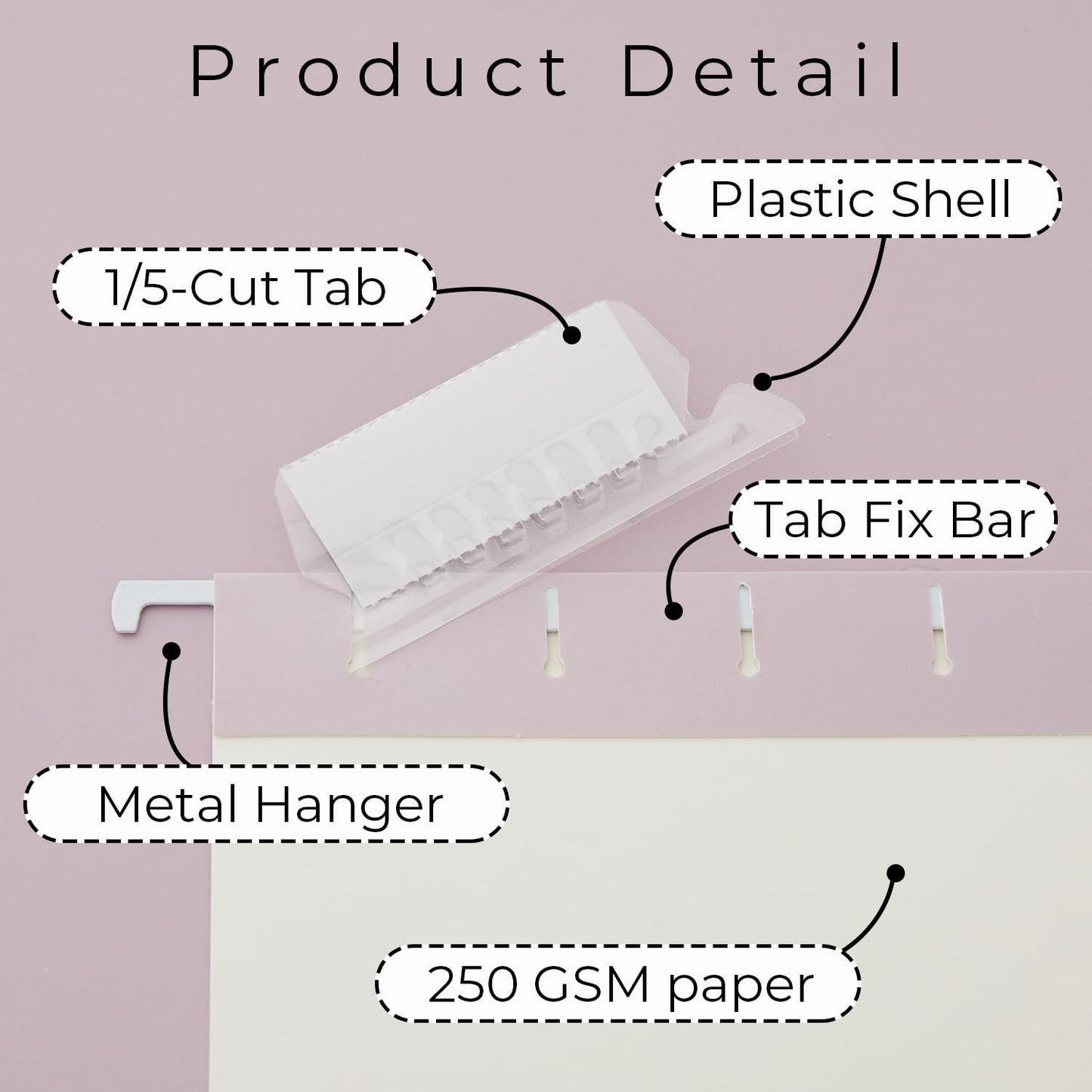 Y YOMA 6 Pack Gradient Hanging File Folders Letter Size Decorative Hanging Folder Pretty File Folder Organizer for Filing Cabinet Office Home with 1/5-Cut Adjustable Tabs, Dusty Violet