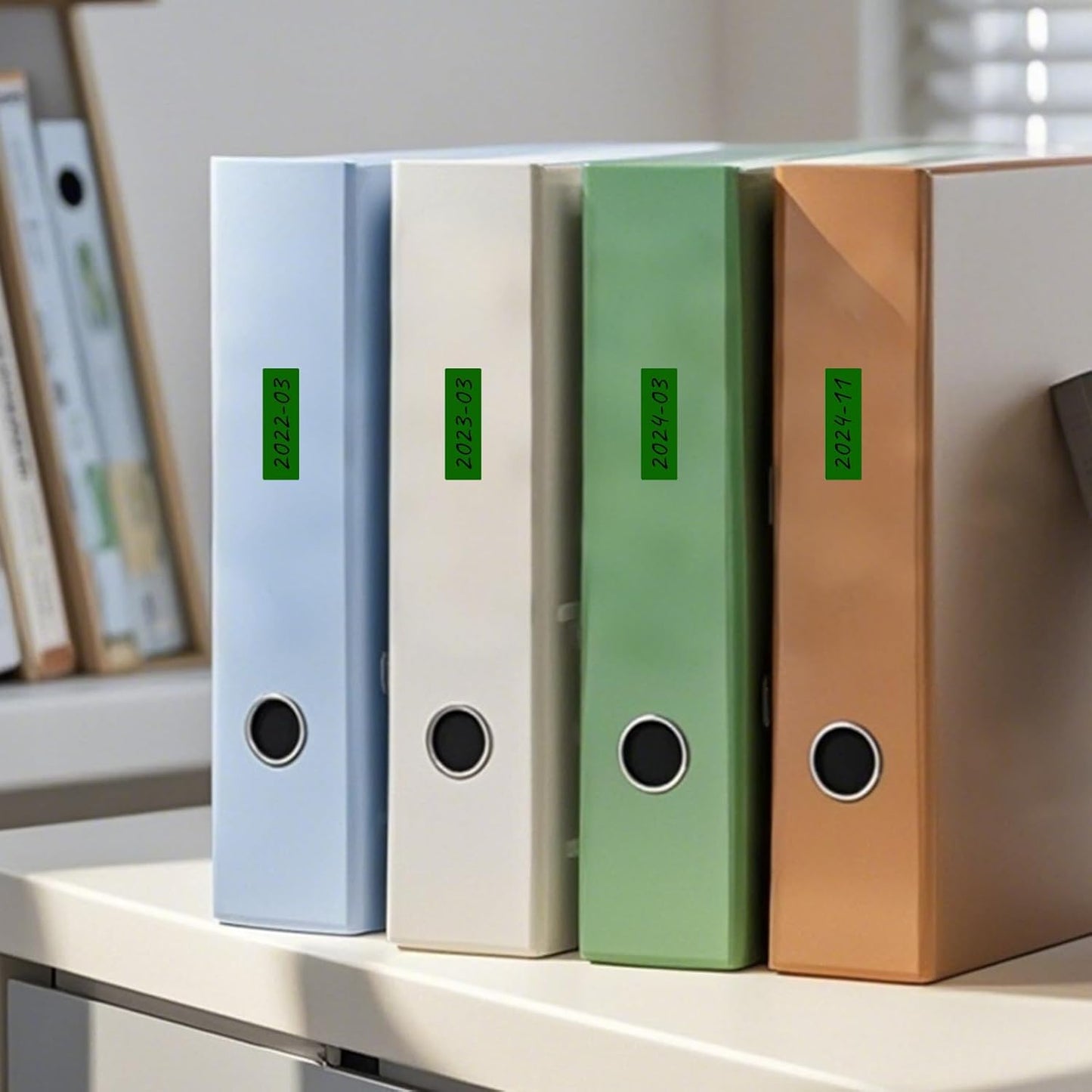 Colored Labels Stickers 3×1 Inch Rectangle Vinyl Green Sticker Removable Assorted Color Coding Name Tag for File Folder Classroom Office Inventory Marking 160 PCS