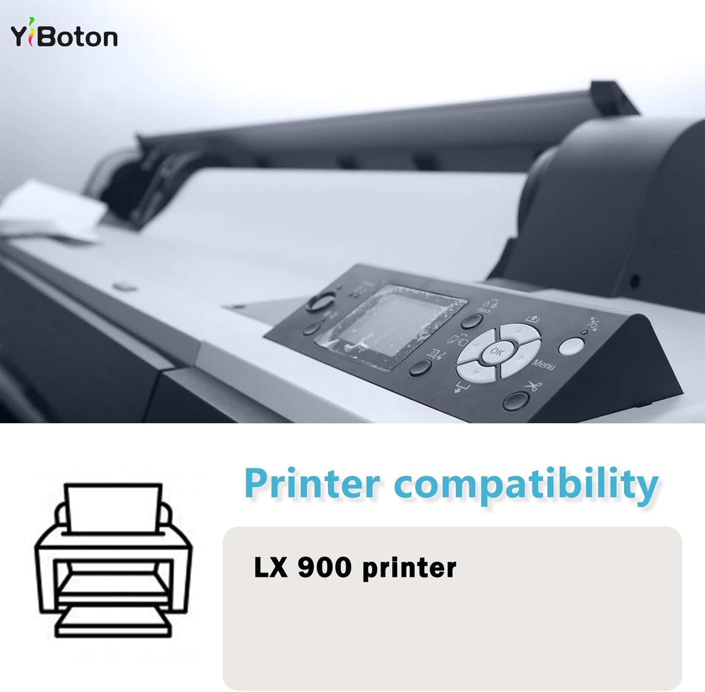 High Yield LX900 LX-900 Ink Cartridge Replacement for Primera 53422 53423 53424 53425 Used for Primera LX900 Printer Ink (4-Pack Black Cyan Magenta Yellow)