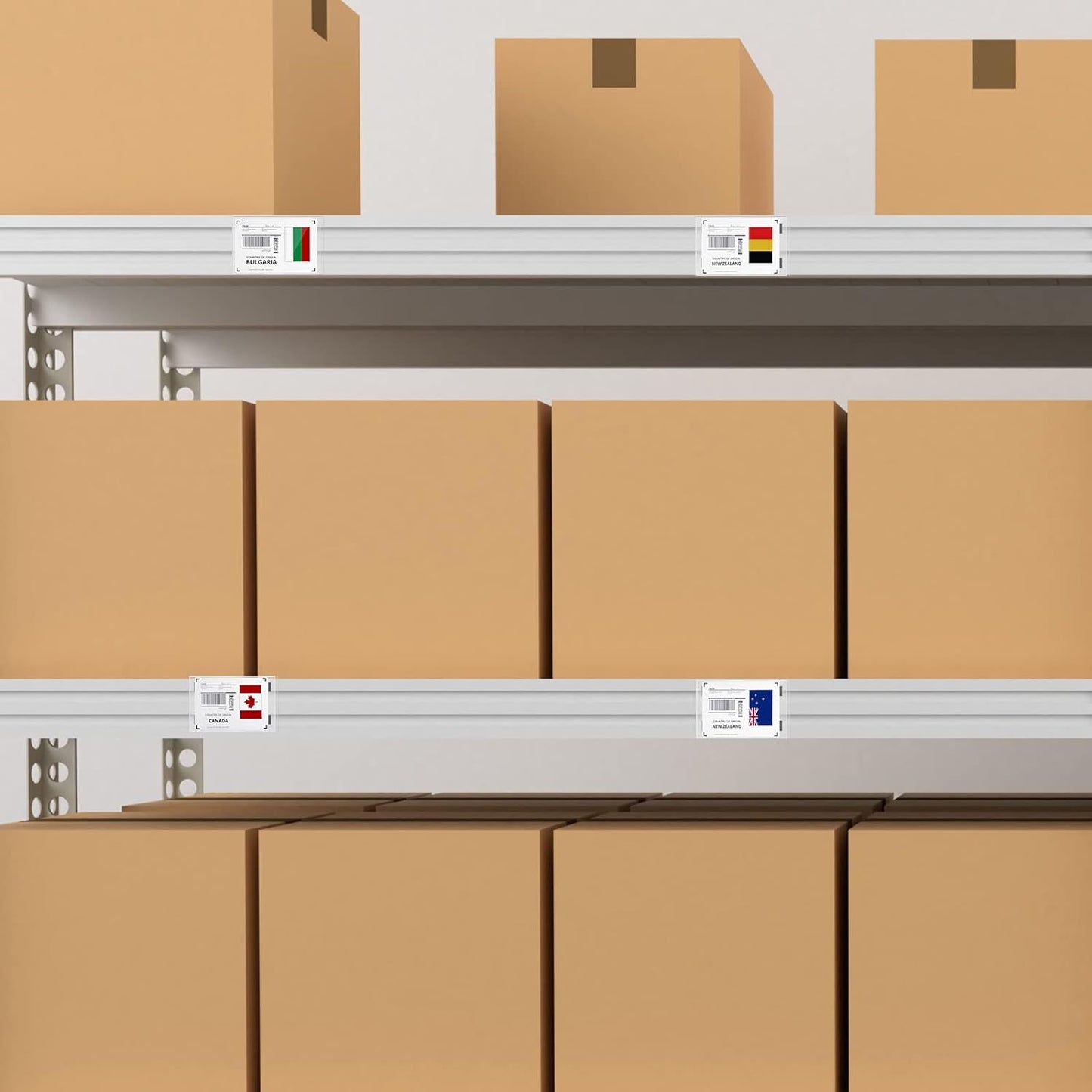 Ctosree 500 Pcs Magnetic Sign Holder Pallet Rack 5.5 x 3.5 Inches Magnetic Label Holder Clear Double Sided Window Display Frame Easy Front Opening for Window Door Office Schedule Store Home