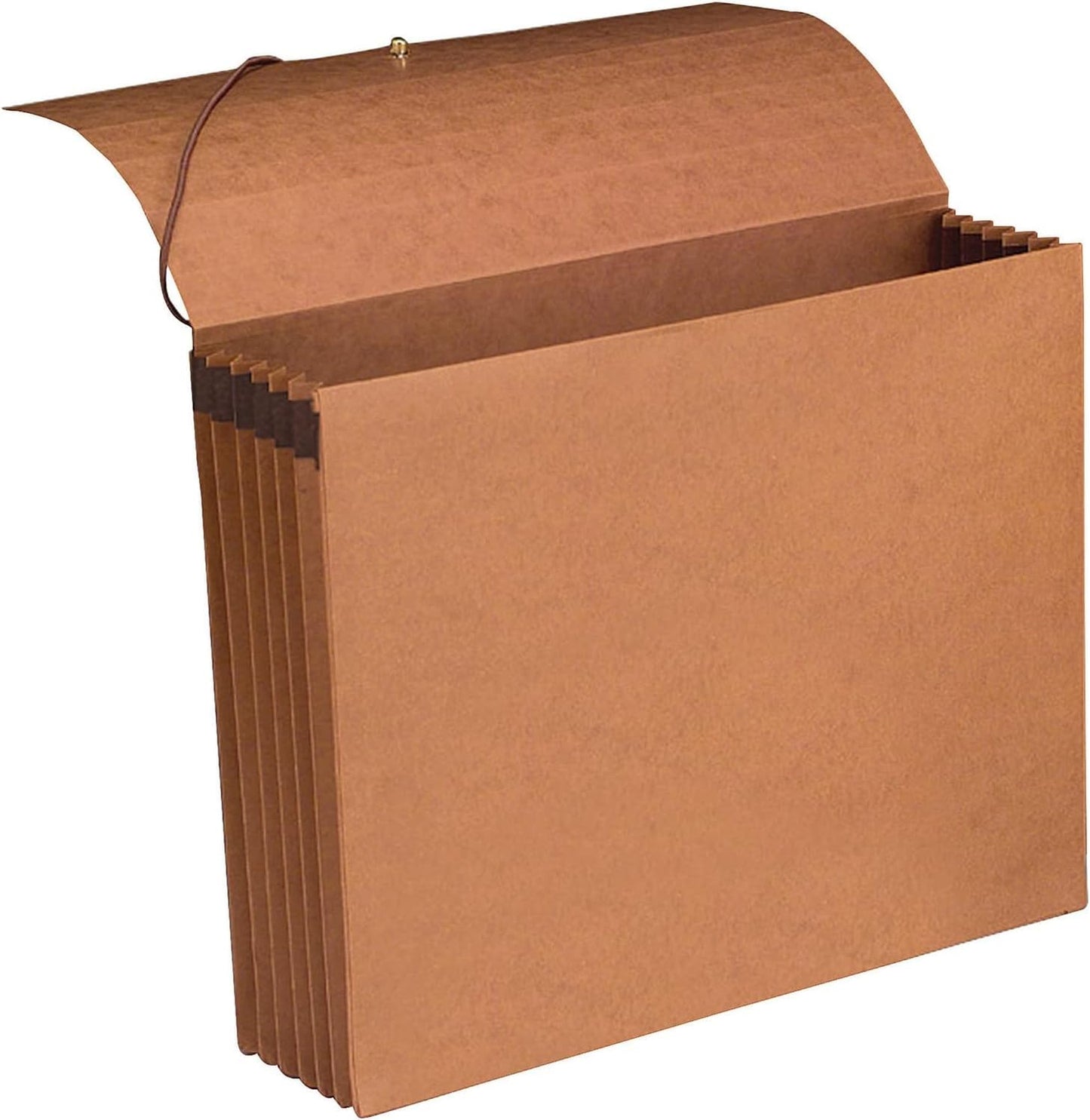 Smead 100% Recycled Expanding File Wallet with Flap and Cord Closure, Reinforced, 5-1/4" Expansion, Letter Size, Redrope, 10 per Box (71198)