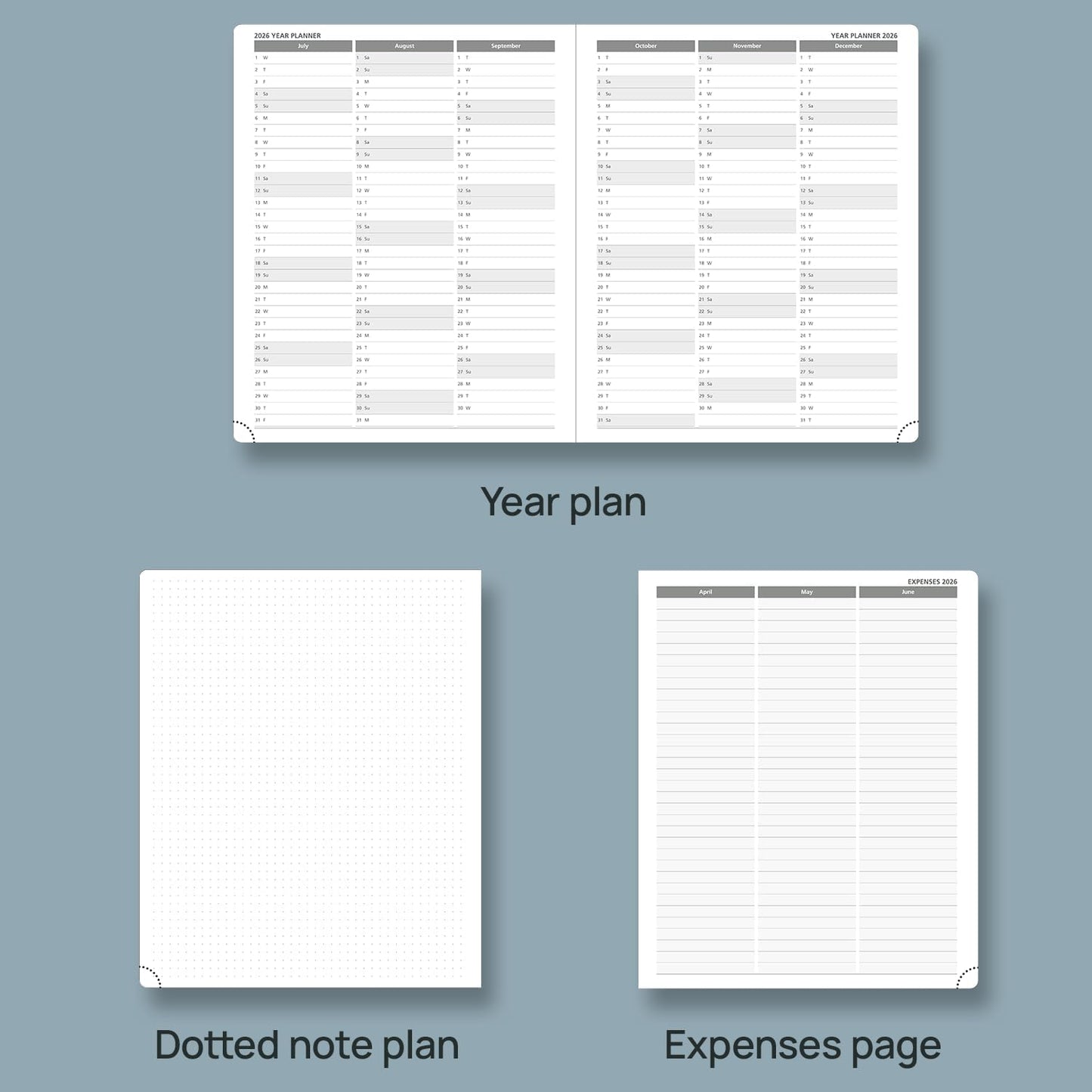 POPRUN 2026 Planner (Large Size 8.5''x 10.5'' Hardcover) - Daily Weekly and Monthly Calendar Agenda 2026 Appointment Book with Hourly Time Slots, Monthly Tabs, 100 GSM - Orange