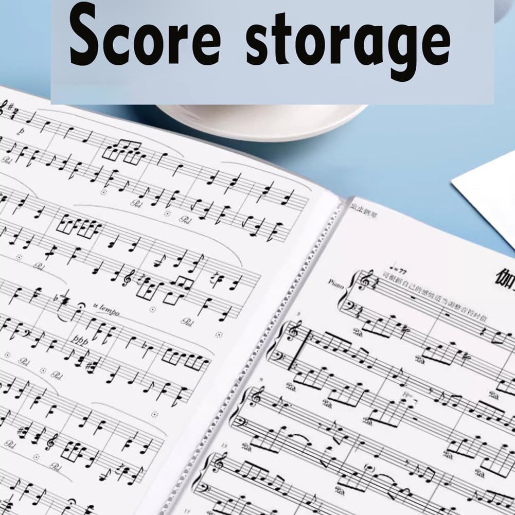 File Folder - 100 Pockets, Durable A4 Letter Size Organizer, Water-Resistant Plastic Dividers, Home/Office/School Document Holder (Blue)