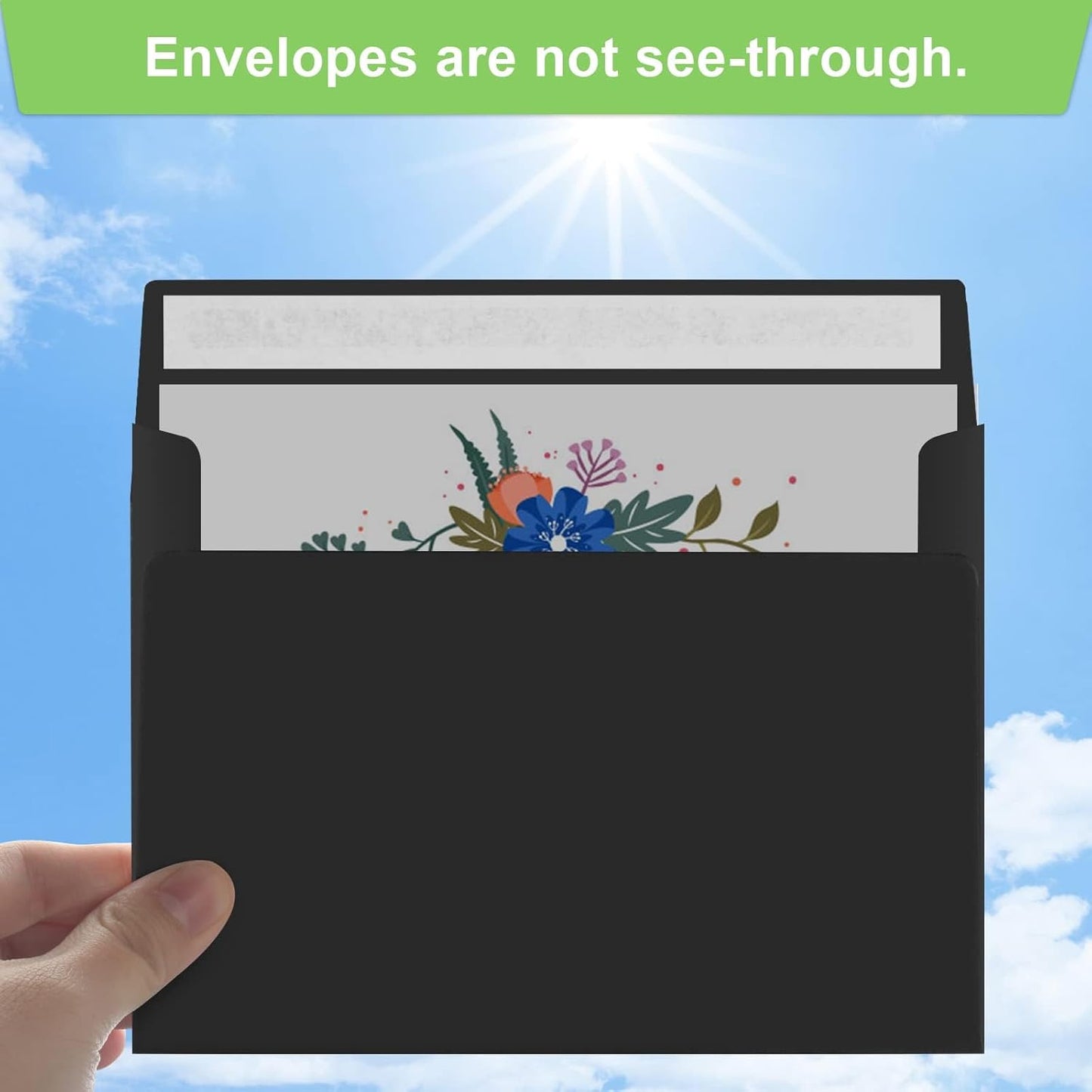 70 Packs A4 Envelope, Black A4 Envelopes, 4x6 Photo Envelopes for Invitations, Envelopes Self Seal for Weddings, Baby Shower, Photos, Postcards, Greeting Cards, Mailing