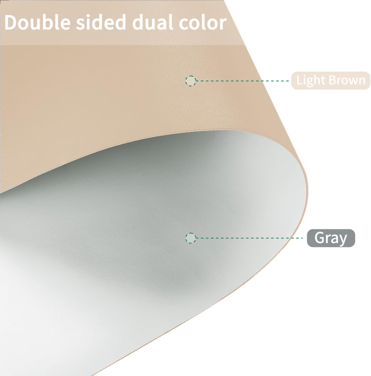 Dresser Cover Top - Can Be Used On Both Sides Waterproof and Easy to Clean Good Flatness Used for Dresser Table(Light Brown+Gray 10x36)