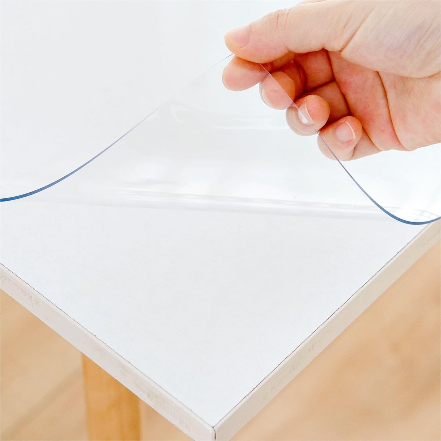 17 x 63 Inch Clear Table Cover Protector, Clear Table Protector, 1.5mm Plastic Table Cover, Vinyl Table Protector, Desk Mats on Top of Desks