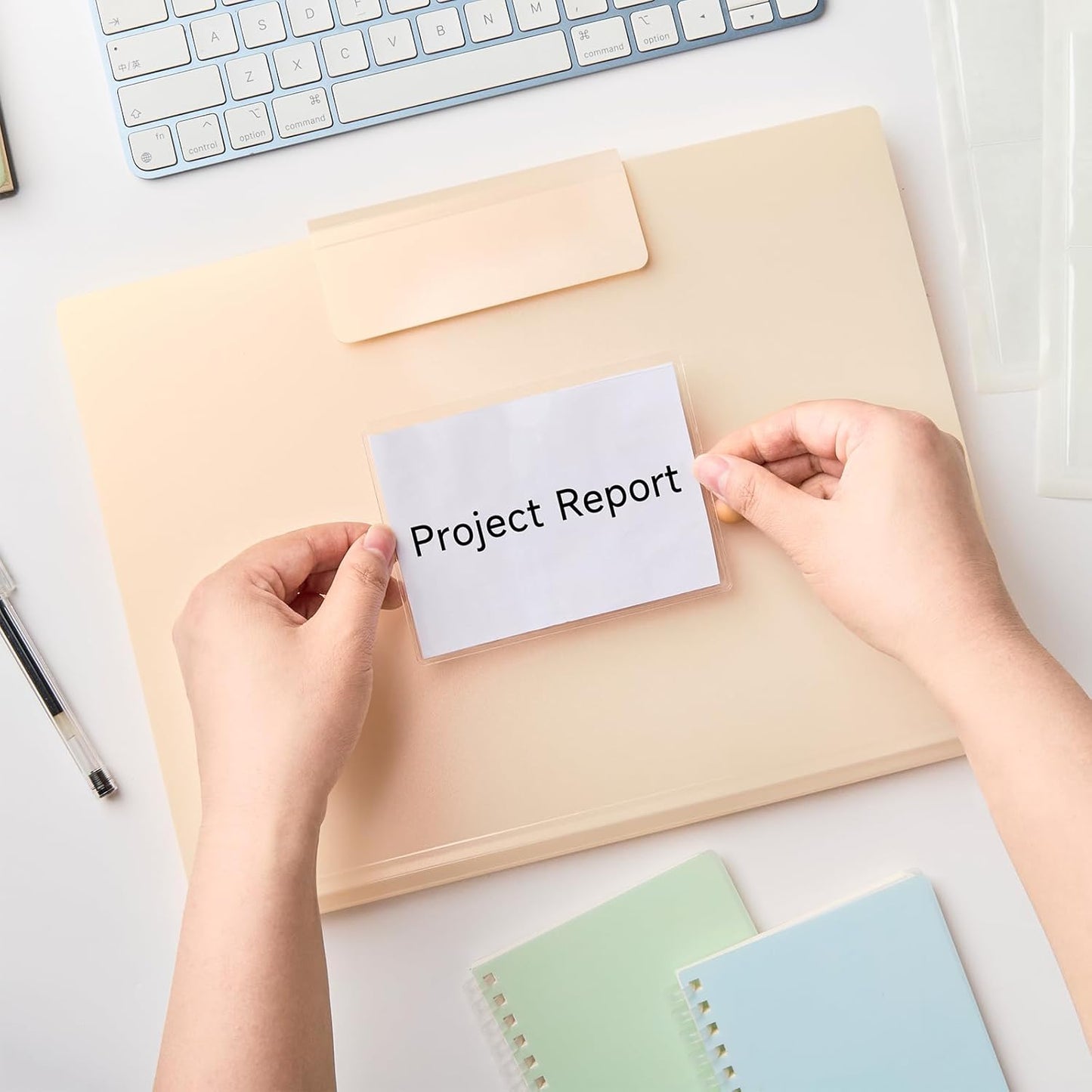 36Pcs Adhesive 3" x 4" Index Card Pockets, Clear Label Holders with Top Open for Loading, Plastic Pocket Sleeves for Organizing Storage Bins, Library Cards, Shelves