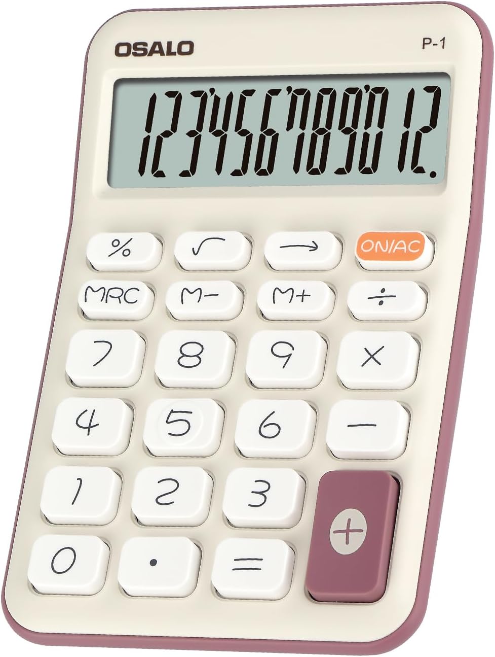 Pendancy Small Desk Calculator Cute, 12 Digit LCD Display, Basic Function, Auto-Sleep, 4.7"x2.9" Pocket-Sized Design Handheld Calculators Desktop, for Office, School, Business & Travel(OS-P1 Purple)