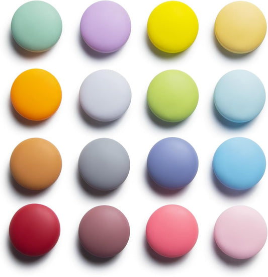 16/9-Piece Cute Colorful Fridge Magnets – Glossy & Matte Finish Refrigerator Magnets for Whiteboard, Locker, Kitchen, Office – Strong Decorative Magnetic Stickers (16 Colors, Multi-Pack)