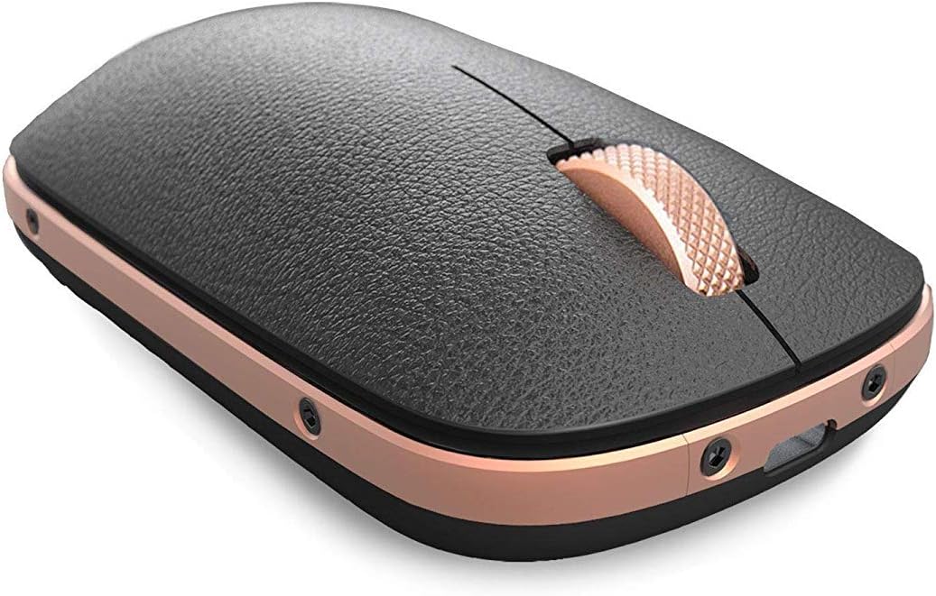 Azio Bluetooth RM-RCM-L-03 Retro Classic Mouse (Artisan), Black and Gold