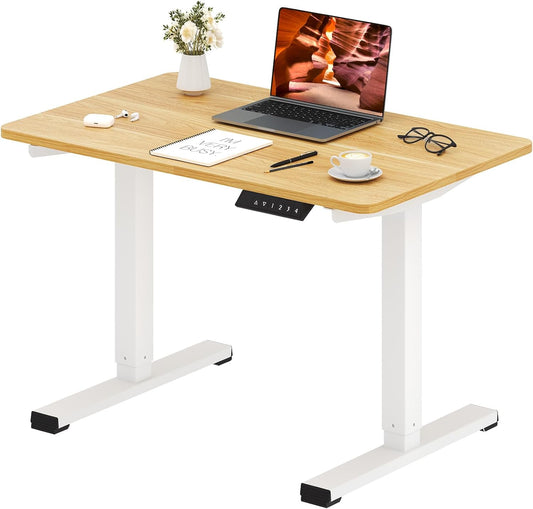 Small Adjustable Stand Up Desk for Children,One-Piece Standing Desk 31.5 x 19.7 Inch, Home Office Desk Computer Workstation, Maple