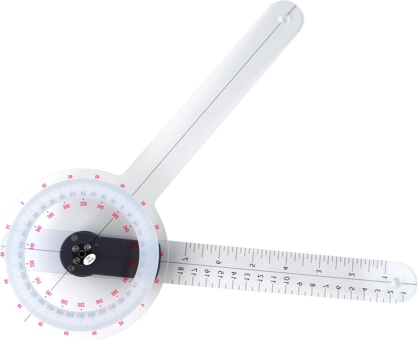 GemRed 12" Digital Goniometer 360 Degree Physical Therapy Plastic Protractor for Joint Range of Motion ROM Measurement