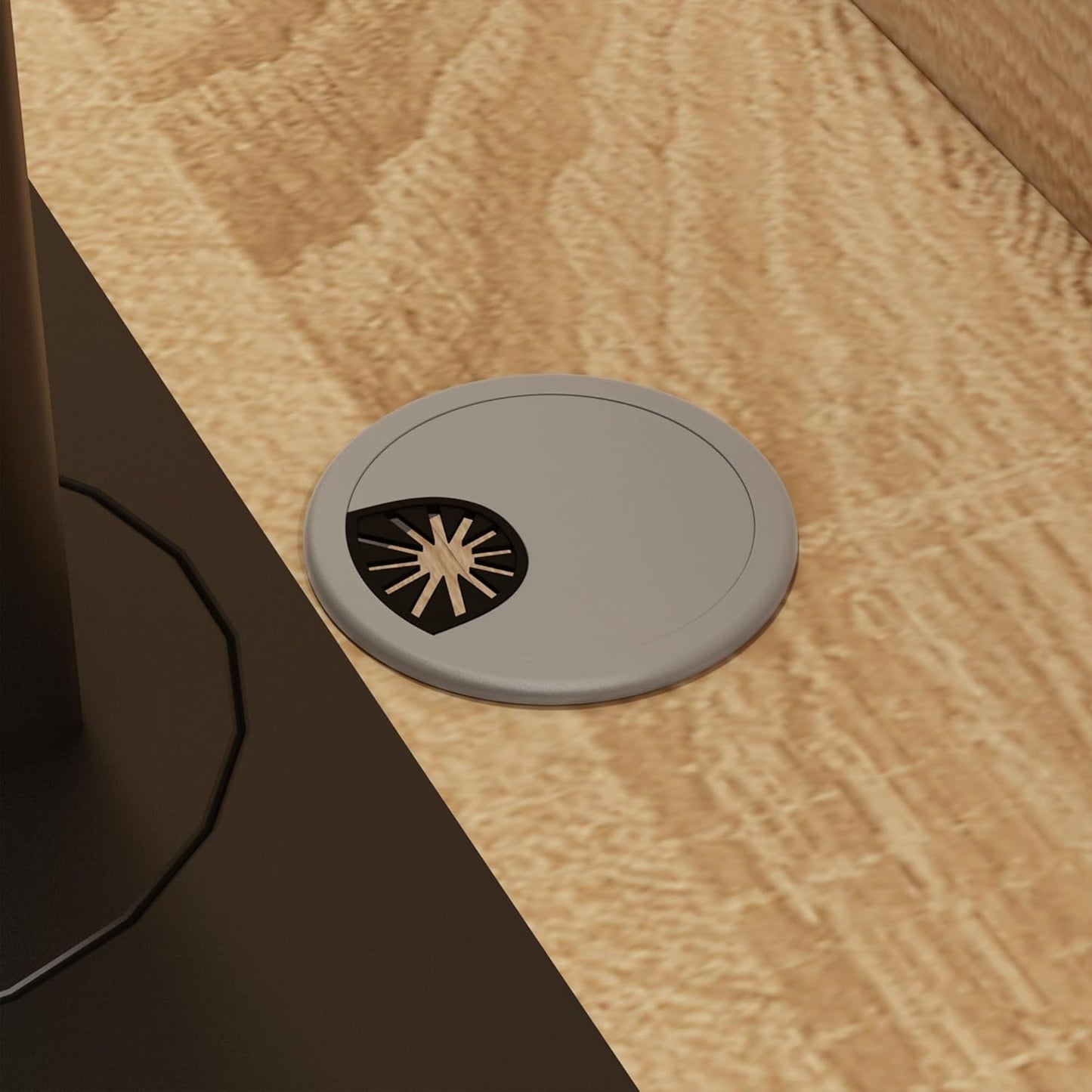 ECACAD Oak & White Reception Desk with Keyboard Tray, Retail Counter with Cabinet, Checkout Counter Table for Office Clinic Retail Lobby Salon