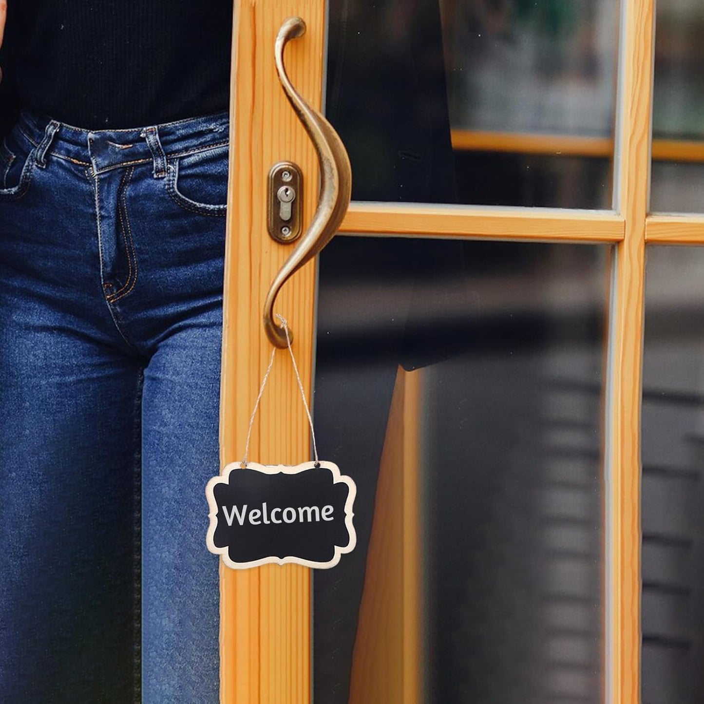 20Pcs Mini Chalkboard Signs,Chalkboard Tags with String,Hanging Small Chalkboard Sign,Wooden Erasable Price Message Tags Blackboard,Double-Sided Hanging Food Labels for Party Buffet