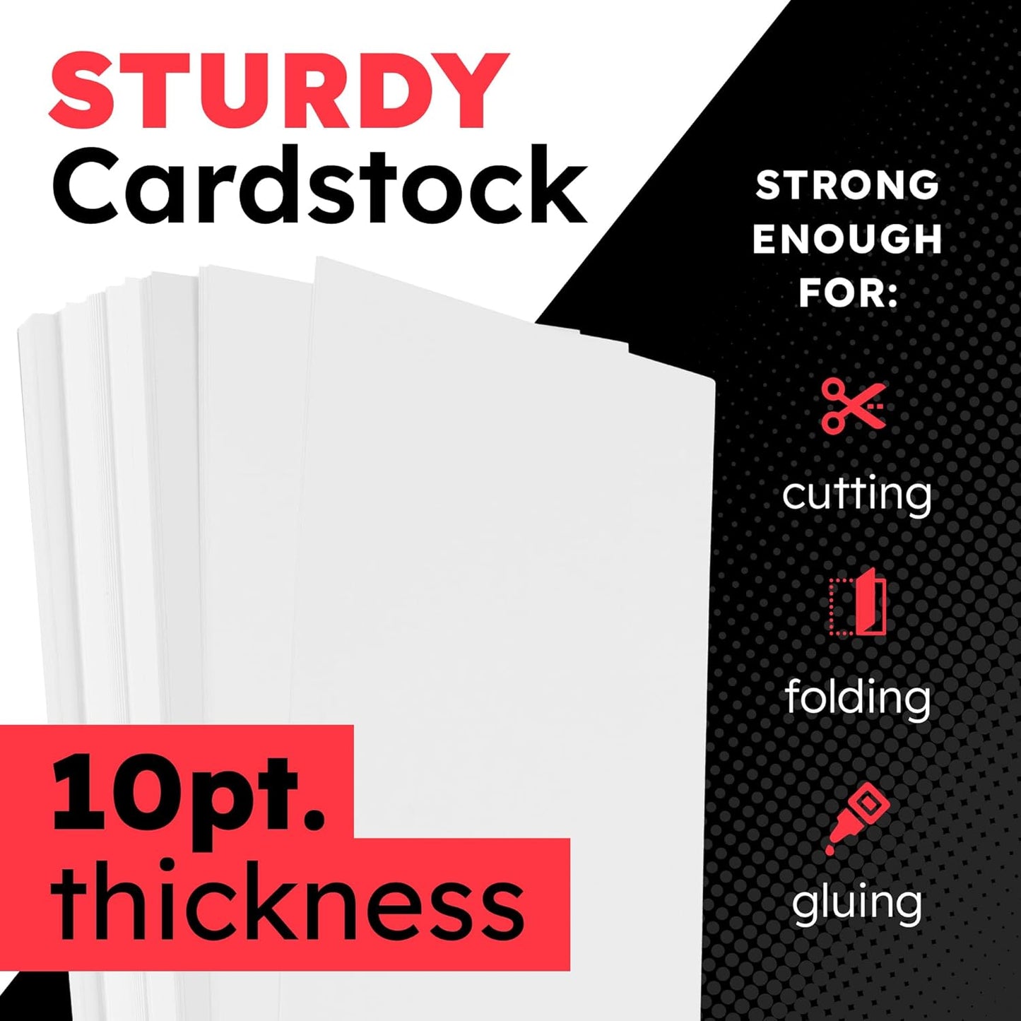 Hygloss Small Poster Board 4x11 - 100 Poster Boards Bulk Pack - 10 Pt. Thickness White Poster Board Paper for Projects, Presentations, Displays, Signs, Crafts - Blank Posterboard Multipack 4" x 11"