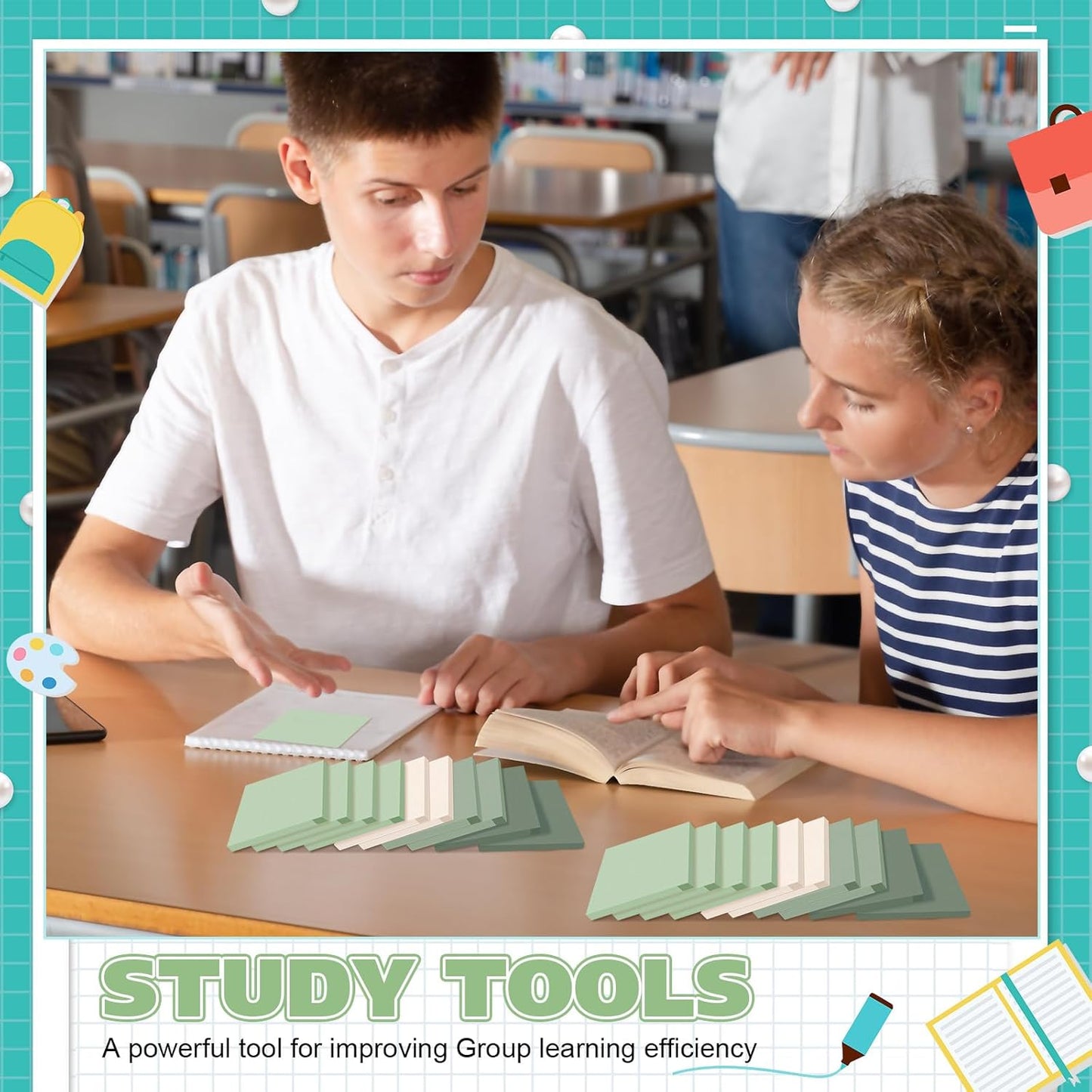 Fainne 60 Pack Sticky Notes Bulk Back to School Supplies Self Stick Note Pads Paper Memo for Office First Day of School Student Teacher Essentials (3x3inch,Fresh Color)