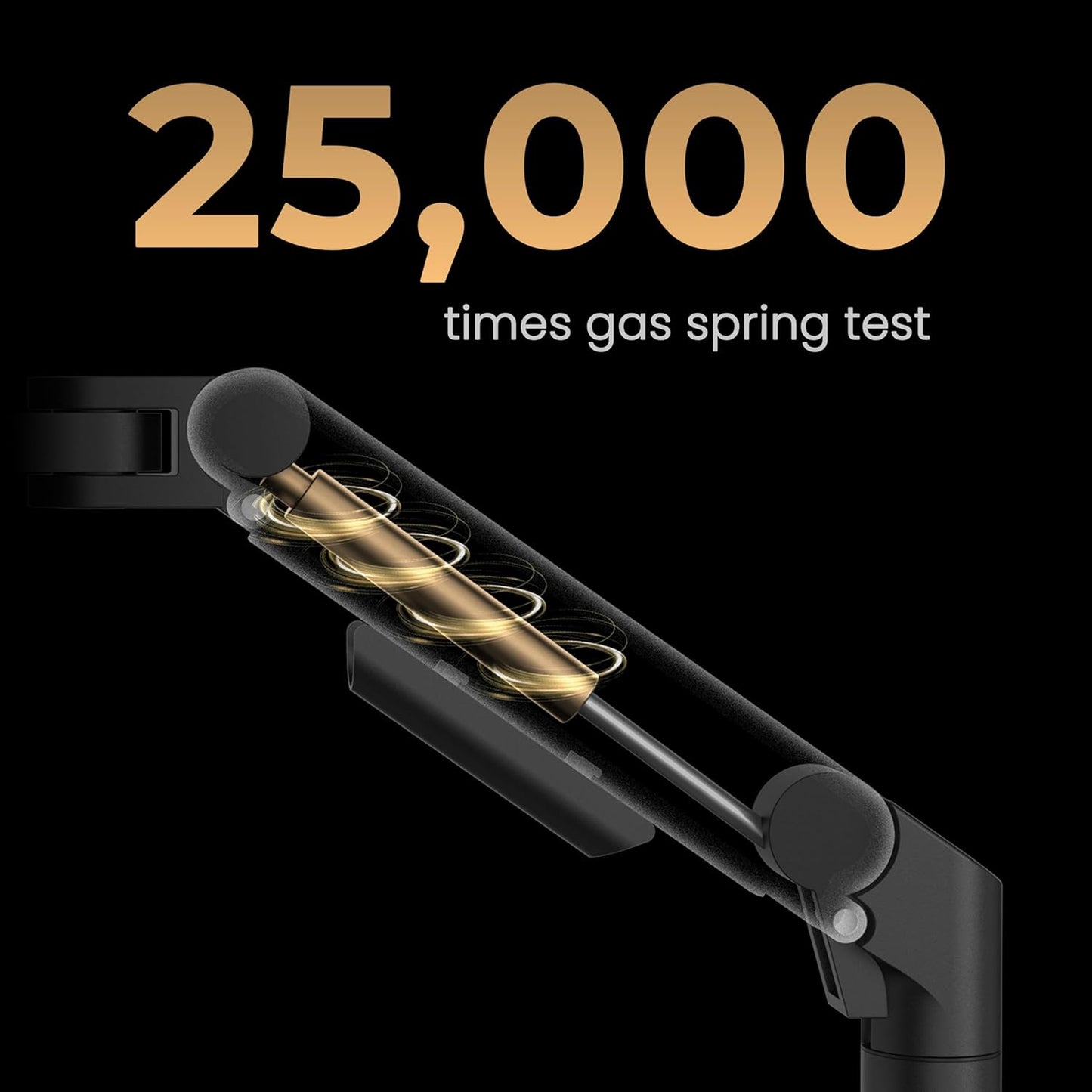 BenQ BSH01 Ergo Monitor Arm -Gas Spring Monitor Stand for Up to 45'' & 44lbs Screens, Heavy Duty, Quick Installation, No Sagging, Top Clamp and Grommet Base, Reinforcement Plate, VESA 75x75 &100x100mm