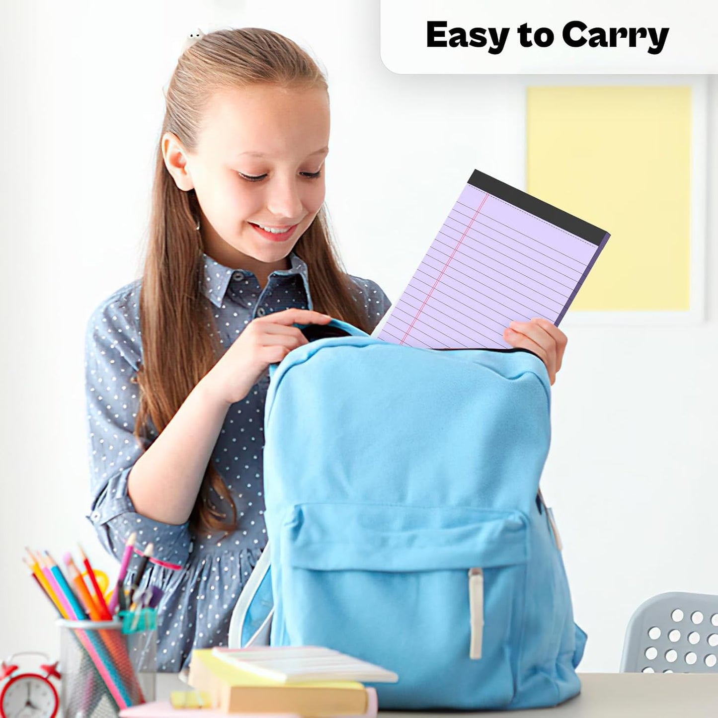 360 Sheets Purple Note Pads 5" x 8" Pack of 12 Small Legal Pads College Ruled Lined Paper with Micro-Perforated Writing Notebook 30 Sheets per Pad Small Notepad for School, Office & Home Supplies