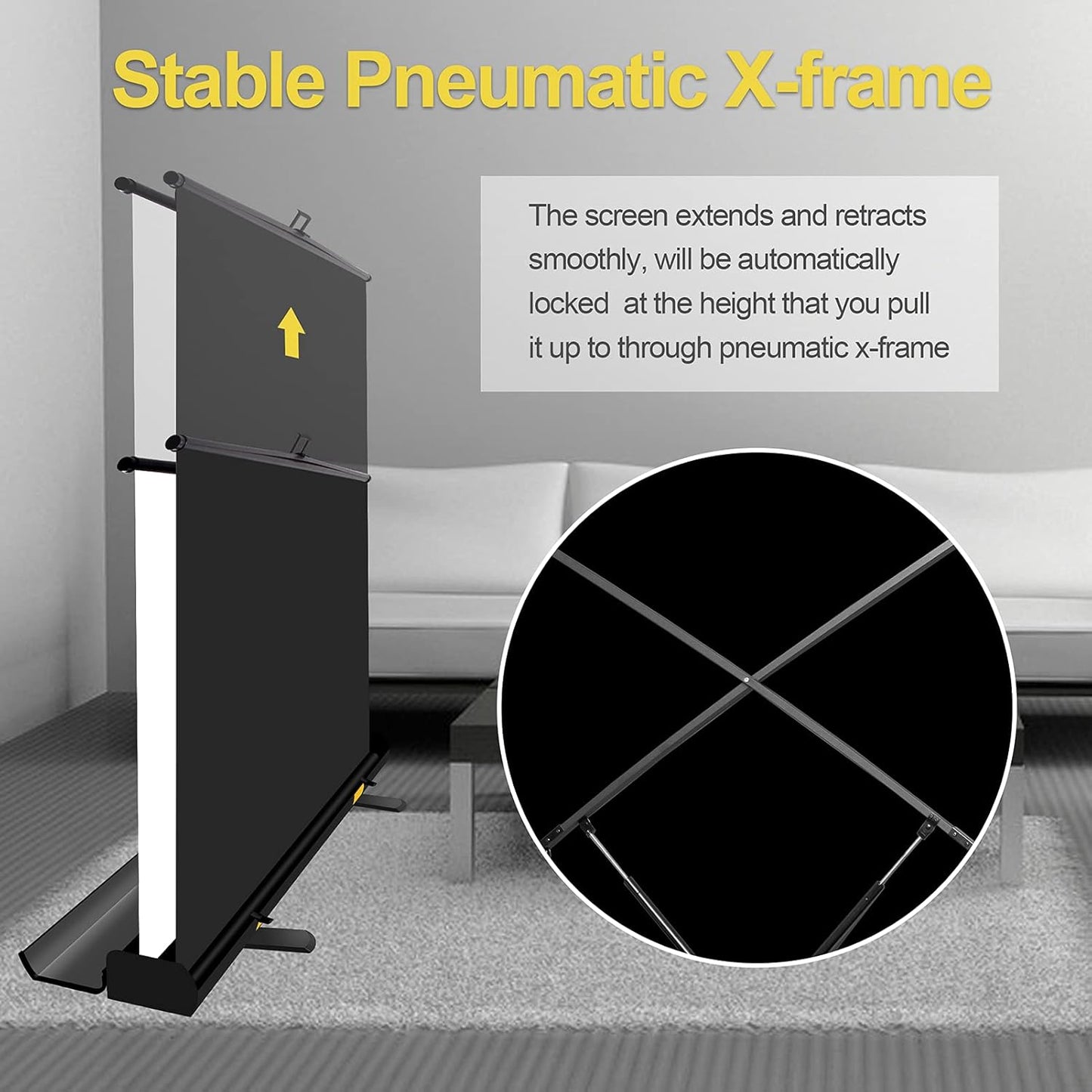 EMART Collapsible Chromakey Panel, 2-in-1 Black White Screen Backdrop, Portable Photography Background with Auto-Locking Frame for Photo Studio Video Live Streaming Photoshoot Zoom Gaming