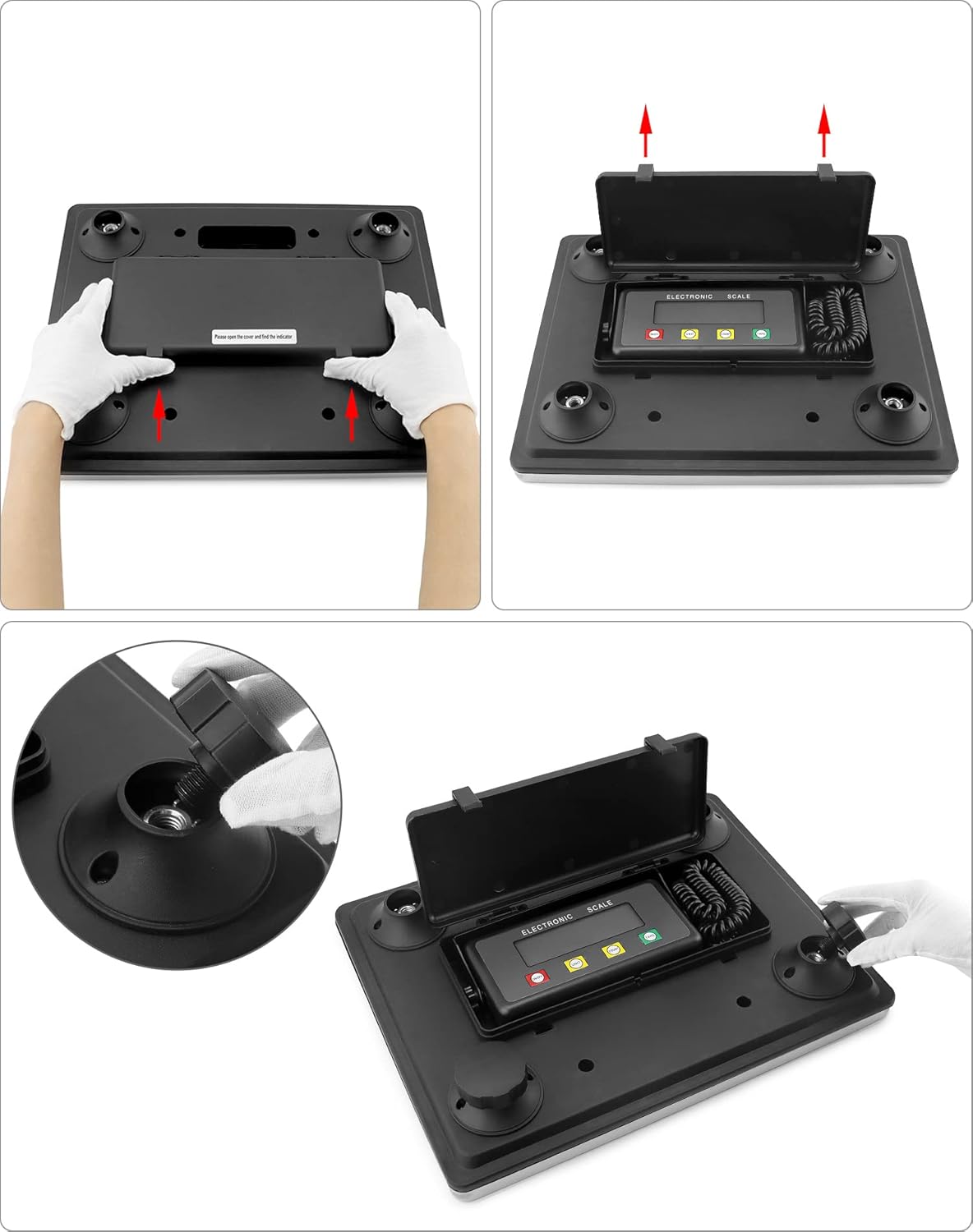 QWORK 400lb Physician Digital Scale, Shipping Scale Medical Platform Scale, Postal Scale, Digital Postage Scale fo Packages Luggage Post