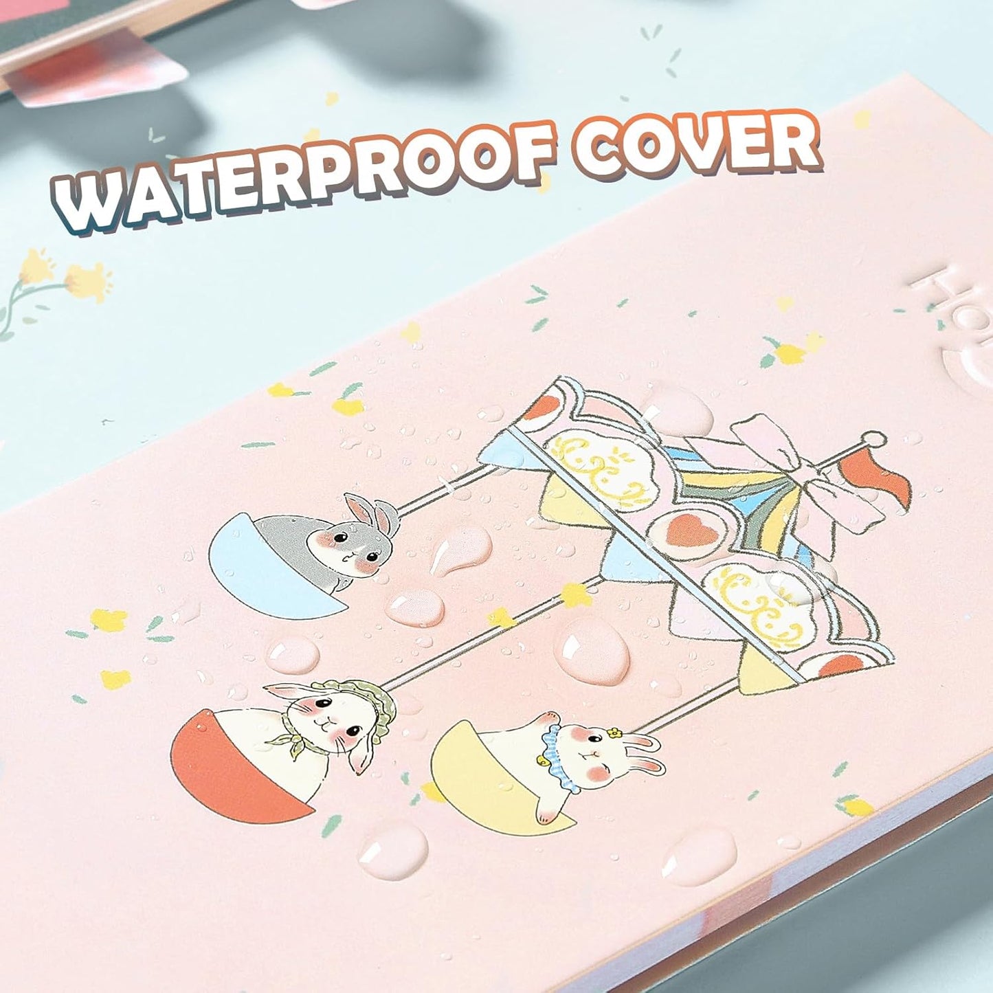 Hommie Cute Sticky Notes Set, Sticky Notes Set Planner Dividers, Easter Bunny Self-Stick Memo Pads with Animal Divider Tabs, Bundle Writing Designs for Office, School, Easter Party Supplies