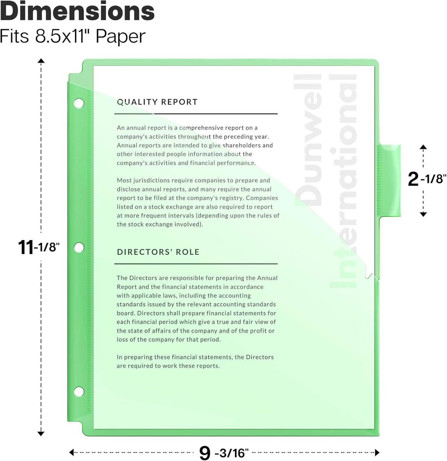 Dunwell Plastic Binder Dividers with Front Pocket (5 Tab), Clear Slash Single Pocket Divider with Tabs, 3 Ring Binder Pockets with Index Tab, Acid-Free, Notebook Dividers Include Label Inserts