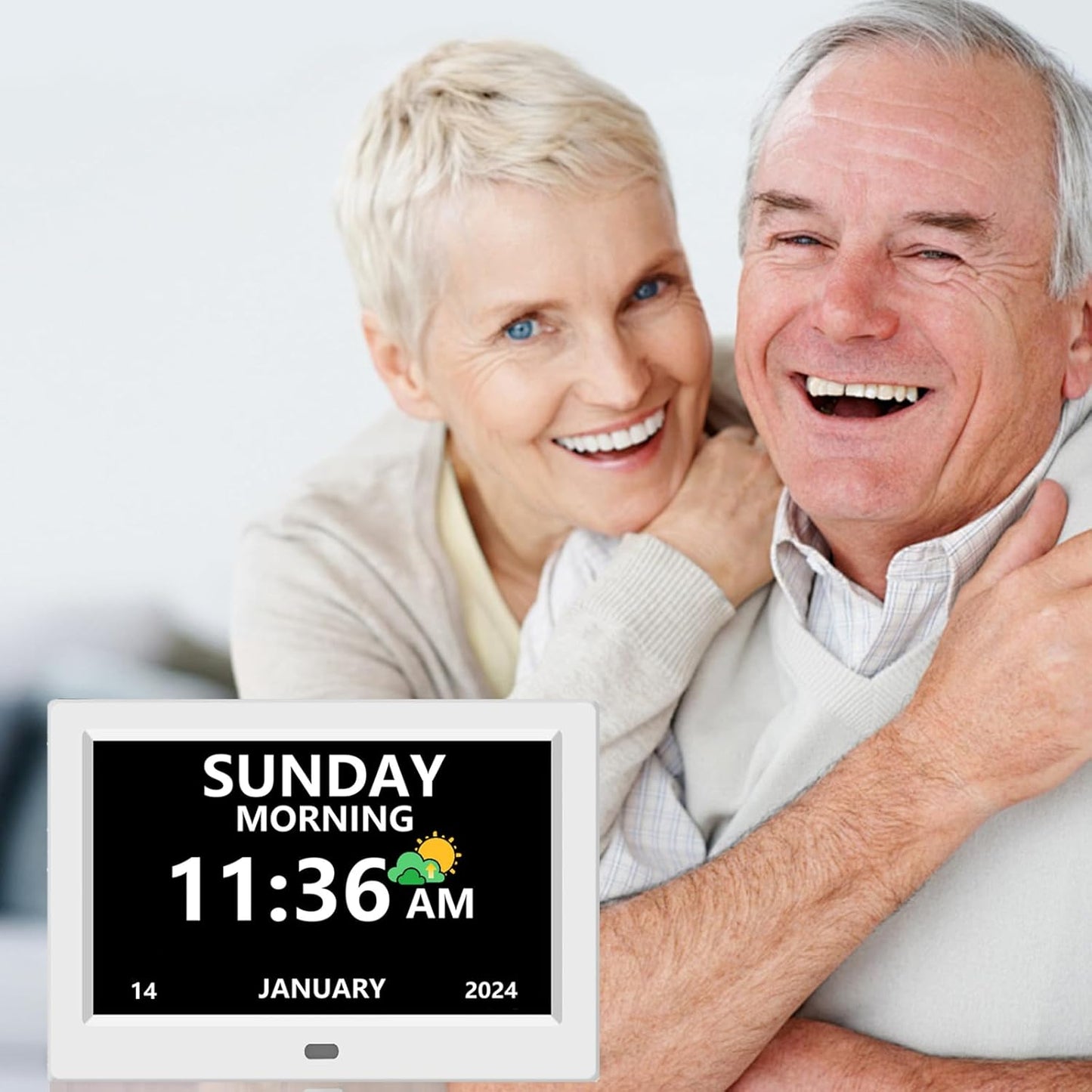 11 Inch Digital Clock with Day and Date for Elderly Alzheimer's Clock Customizable Alarms 3 Display Modes Large Font Alarm Clock for Seniors Auto DST