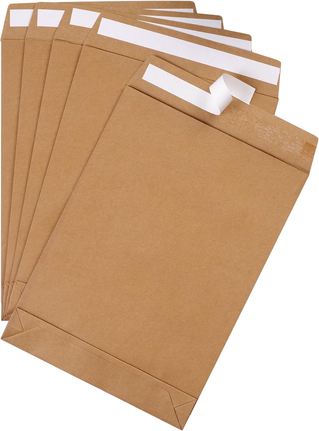 9.4" x 13.2" Expandable Envelopes Large Kraft Envelopes Anti Tear Catalog Envelopes Peel and Seal for Home Office Business Storage and Organizing, Photos, Documents (25 PCS)