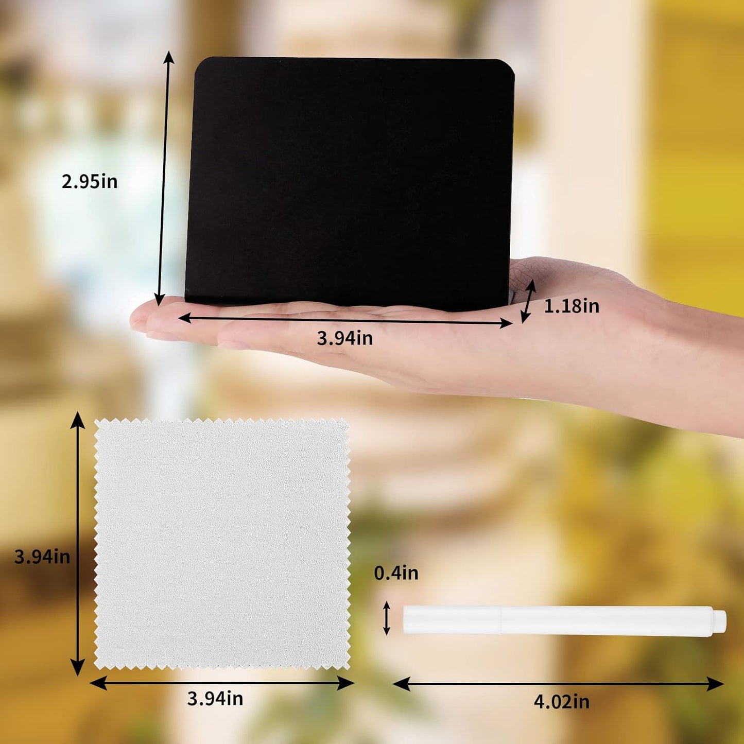 20 Pack Mini Chalkboard Signs - 4"x3" Food & Party Table Signs - Wedding & Bakery