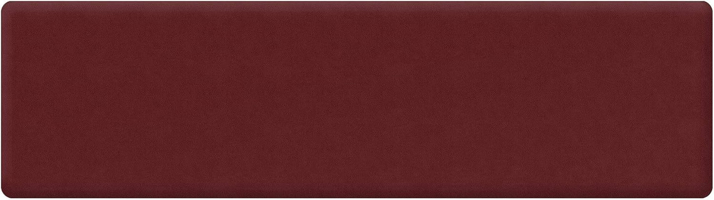 GelPro Anti Fatigue Nonslip Mat: Hard Floor Utility Mats for Garage, Patio and Kitchen - 20" x 72" x .5" - Leather Grain Cranberry