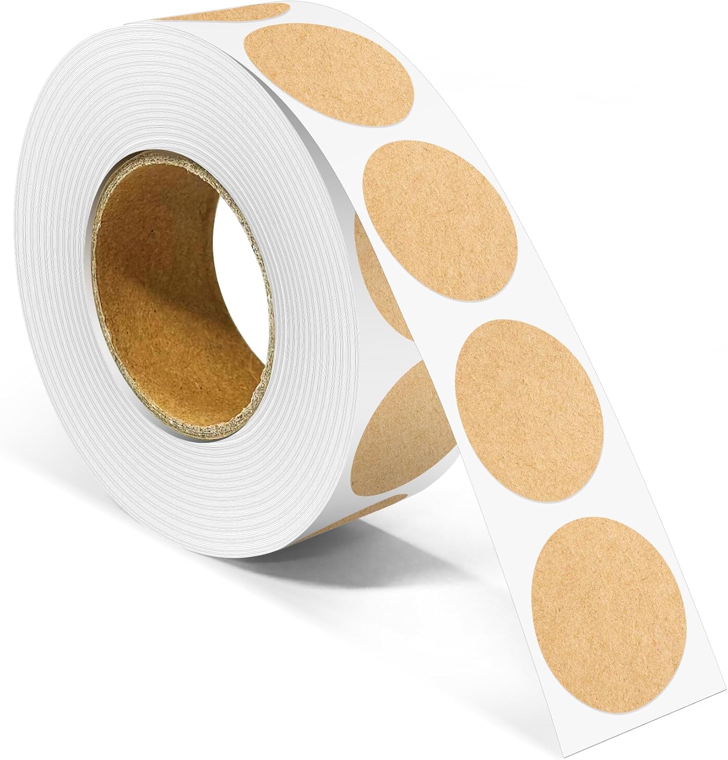1 Inch Round Color Coding Labels, 1000 Dots Per Roll Kraft Brown Color Coded Dot Stickers, Round Color Dot Labels for Organizing, Filing, and Storage