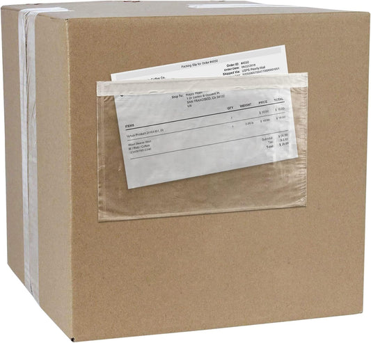 APQ Clear Top Loading Packing List Envelopes, 10.75 x 6.75 Inches. 500 Pack Packing Slip Envelope Pouches. Self-Seal Plastic Shipping Label Pouches Durable Packing List Mailing Envelopes for Documents