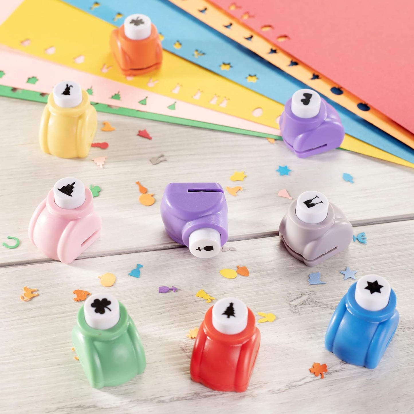 Every Occasion Year Round Scrapbook Paper Holiday Punchers-40 Unique Designs for Valentines, Easter, St. Patrick's Day, Christmas, & More- DIY Confetti for Holiday Cards, Invitation, Decoration Making