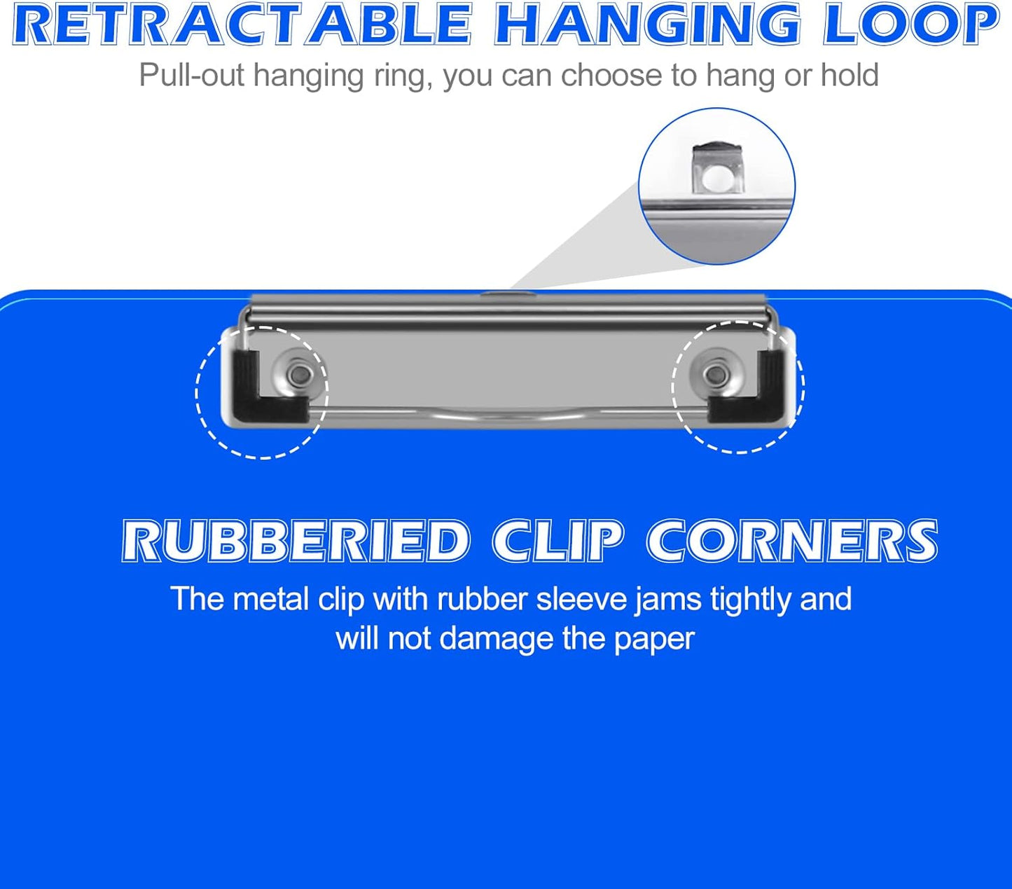 HERKKA 15 Pack Plastic Clipboards, Assorted Color, A4 Letter Size, 12.5 x 9 Inch