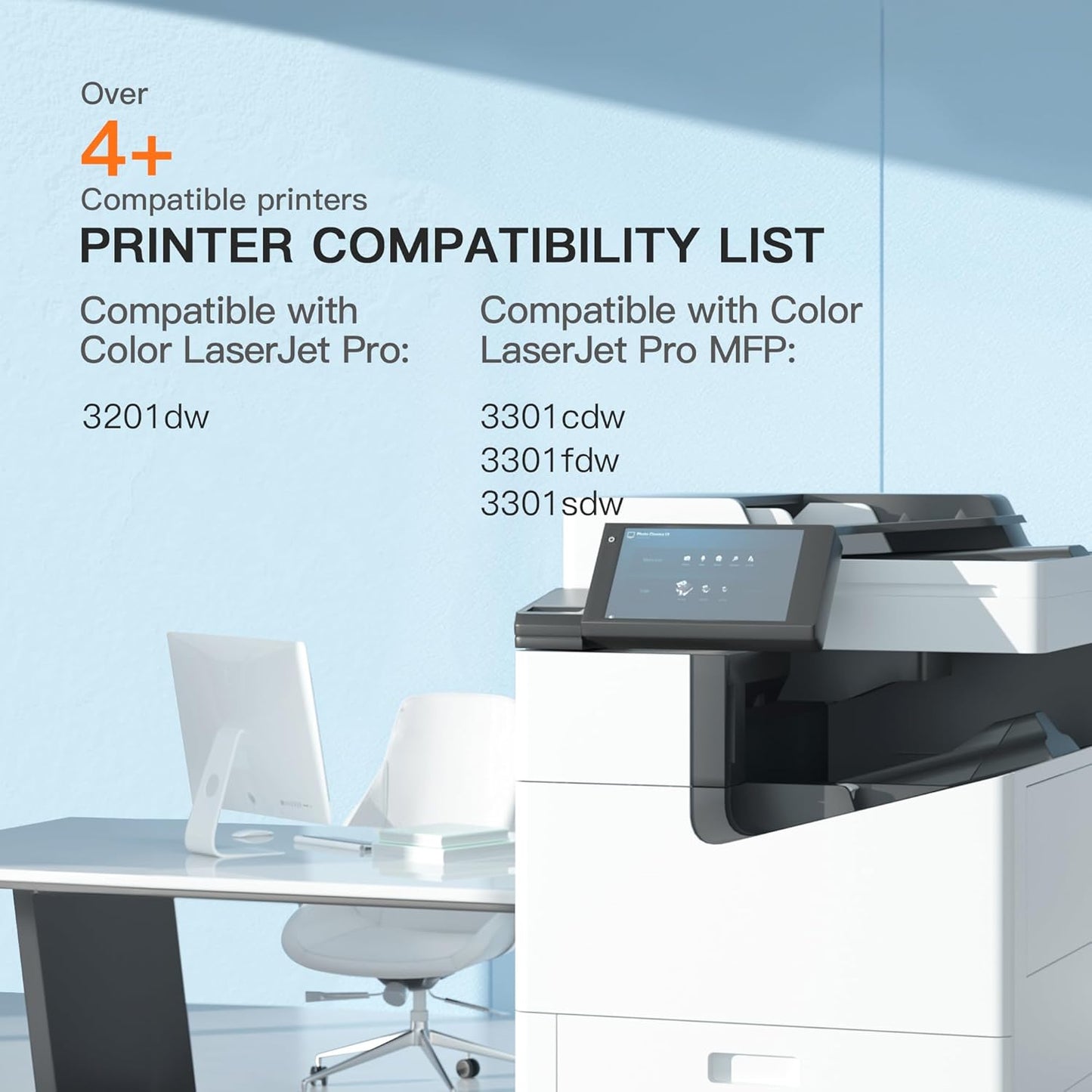 E-Z Ink 218A with Chip Compatible for HP 218A Toner Cartridges 4 Pack 218X Toner for HP Color Laserjet pro MFP 3301fdw Toner 3301cdw 3201dw 3301sdw Printer Ink Set W2180A W2180X (BCMY)