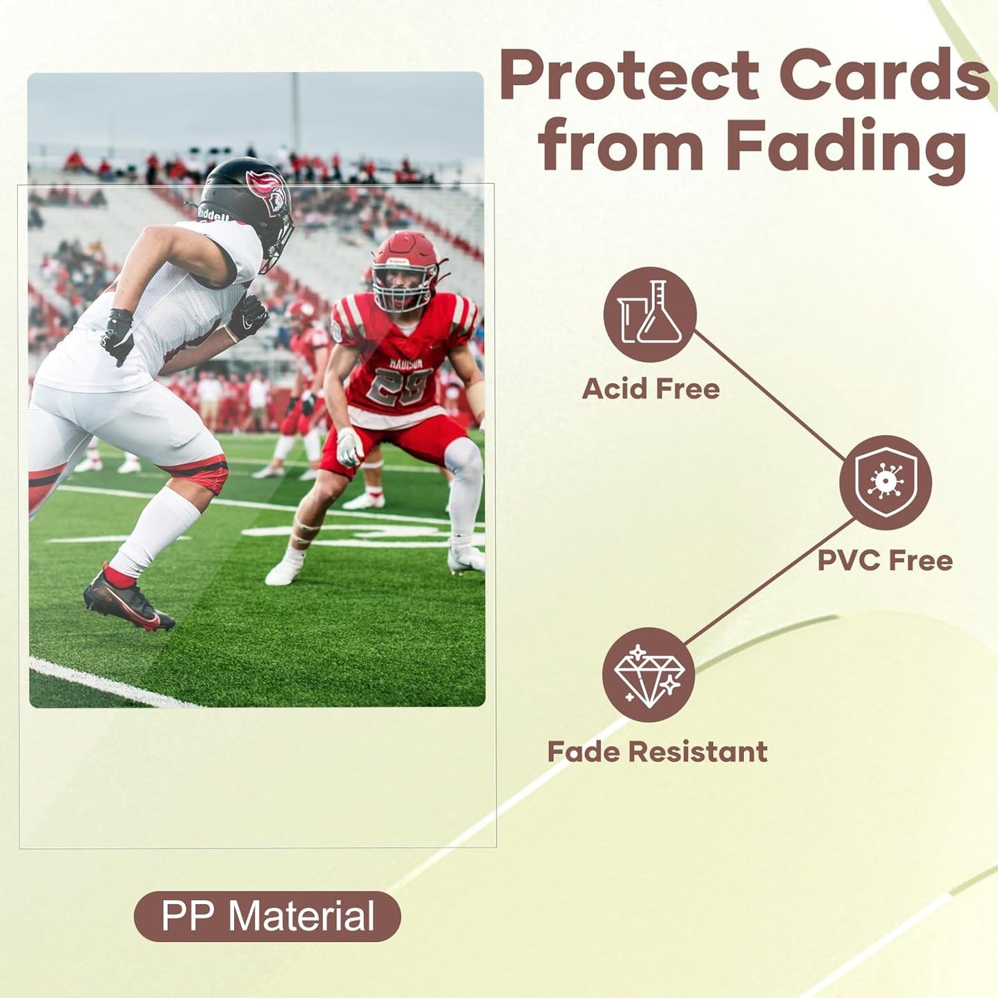 1200 Count Card Sleeves, Clear Baseball Card Sleeves, Soft Trading Card Sleeve Fit for MTG, TCG, Baseball Cards, Football Cards, Game Cards