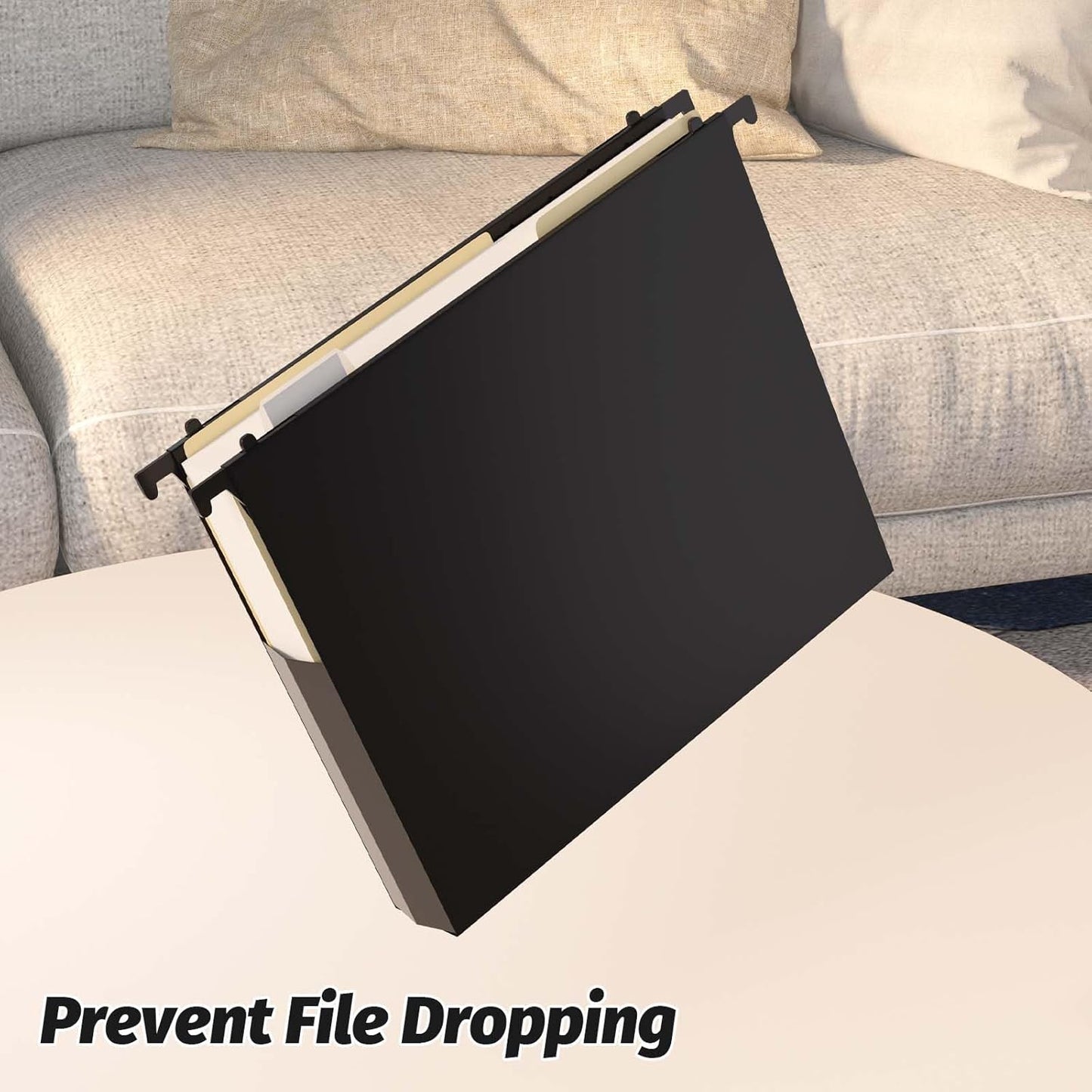 Extra Capacity Plastic Hanging File Folders,12 Pack Reinforced Expanding Hang Folder Letter Size,Accordian Pocket,Heavy Duty 2 Inch Expansion,Hanging Folder Organizer for Office Home,Assorted Colors