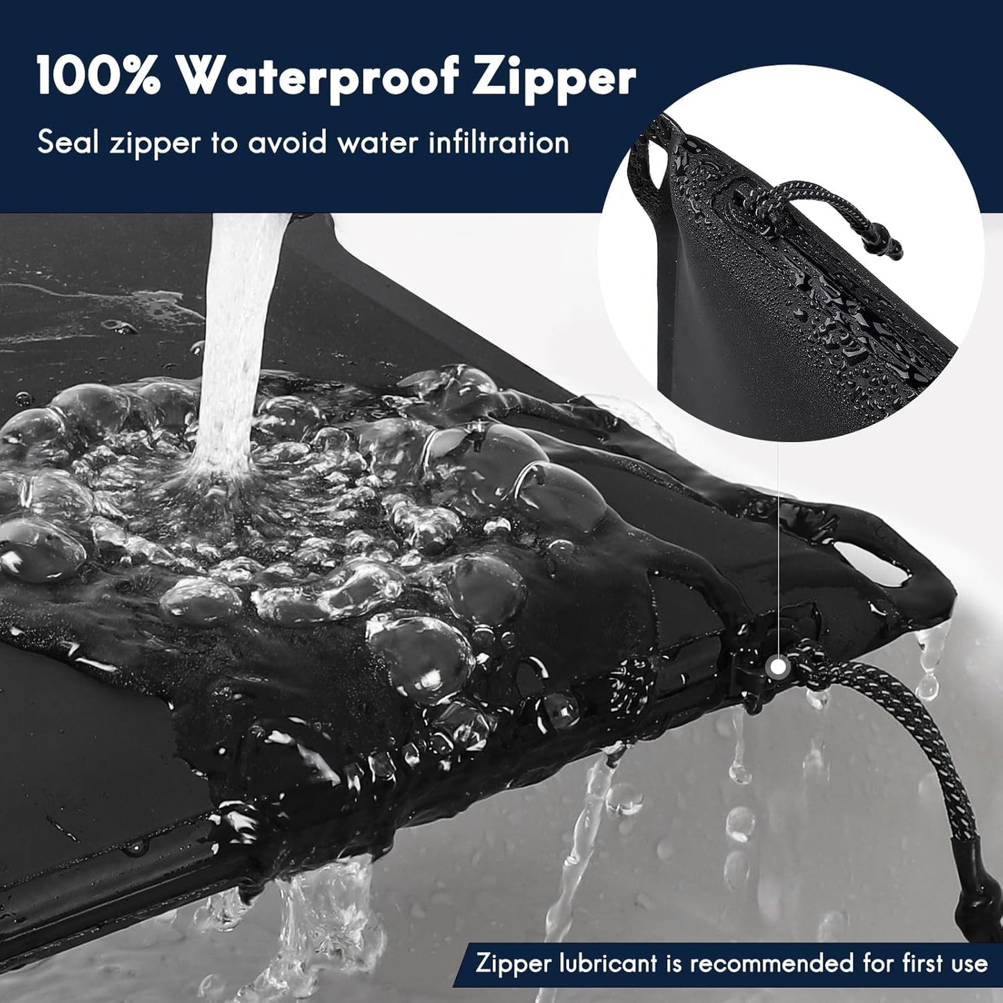 Haimont Waterproof Pouch, Small Waterproof Dry Bag with Upgrade Zipper for Travel Boating Kayaking Hiking Document Organizer