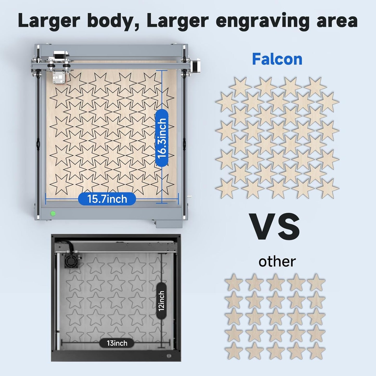 Creality Laser Engraver, 10W Output Power Laser Cutter, 0.06mm High Precision Laser Cutter and Engraver for Wood and Metal, Paper, Acrylic, Glass, Leather etc, 15.7"×16.3" Workspace