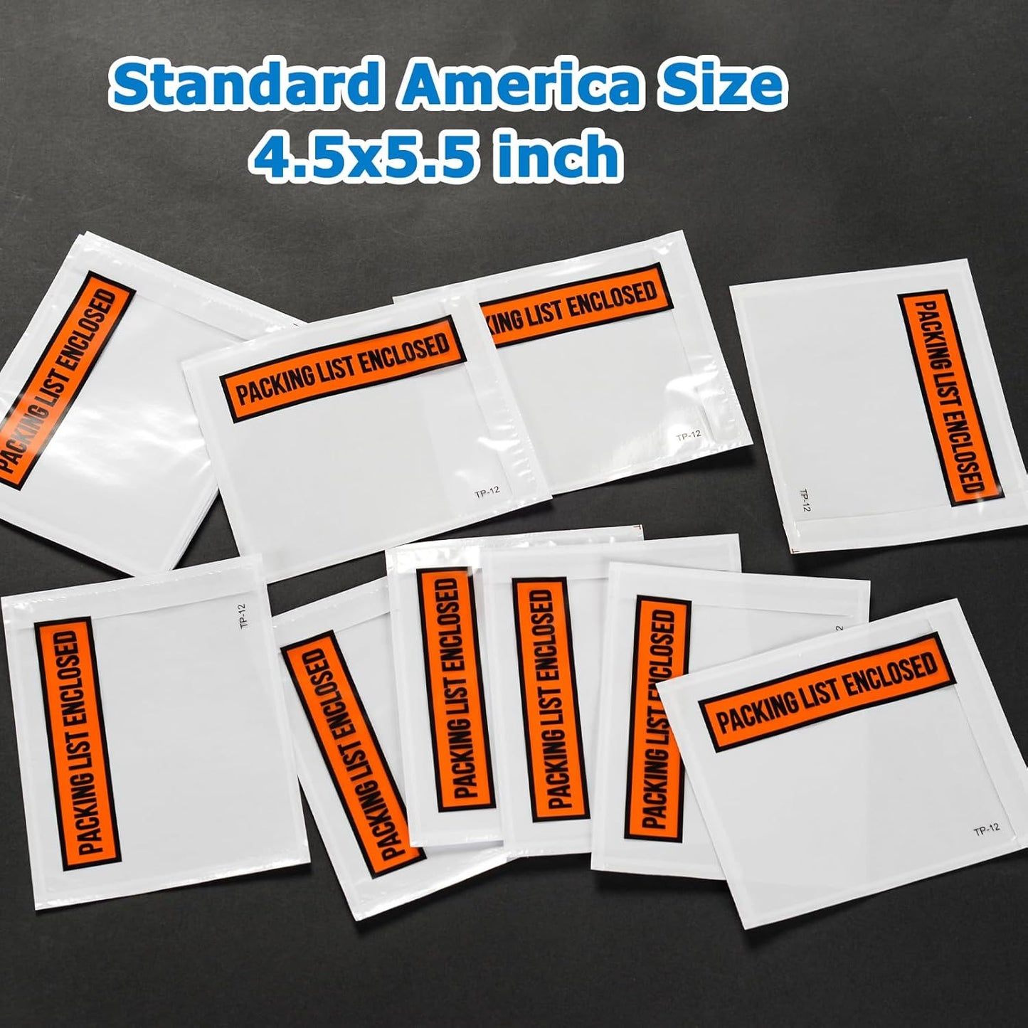1000pcs 4.5”x5.5” Packing List Envelopes Self-seal Packing Slip Envelope Pouches Shipping Label Sleeves Top Loading Packing List Enclosed Bags.