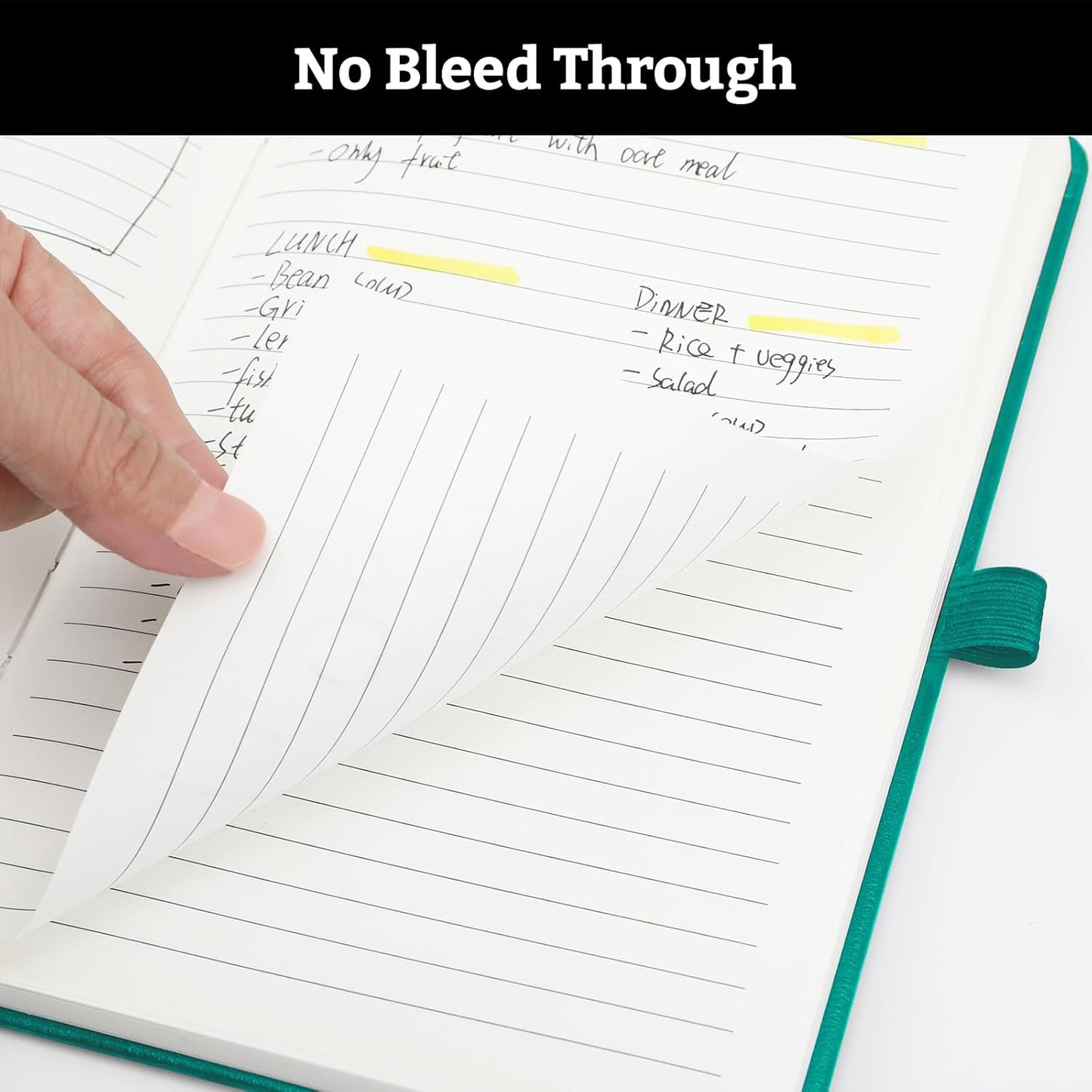 2Pack Lined Hardcover Journal Notebook, A5 192 Pages 100Gsm Thick Paper College Ruled for School,Note Taking,Work,Diary，5.7"*8.3",Turquoise