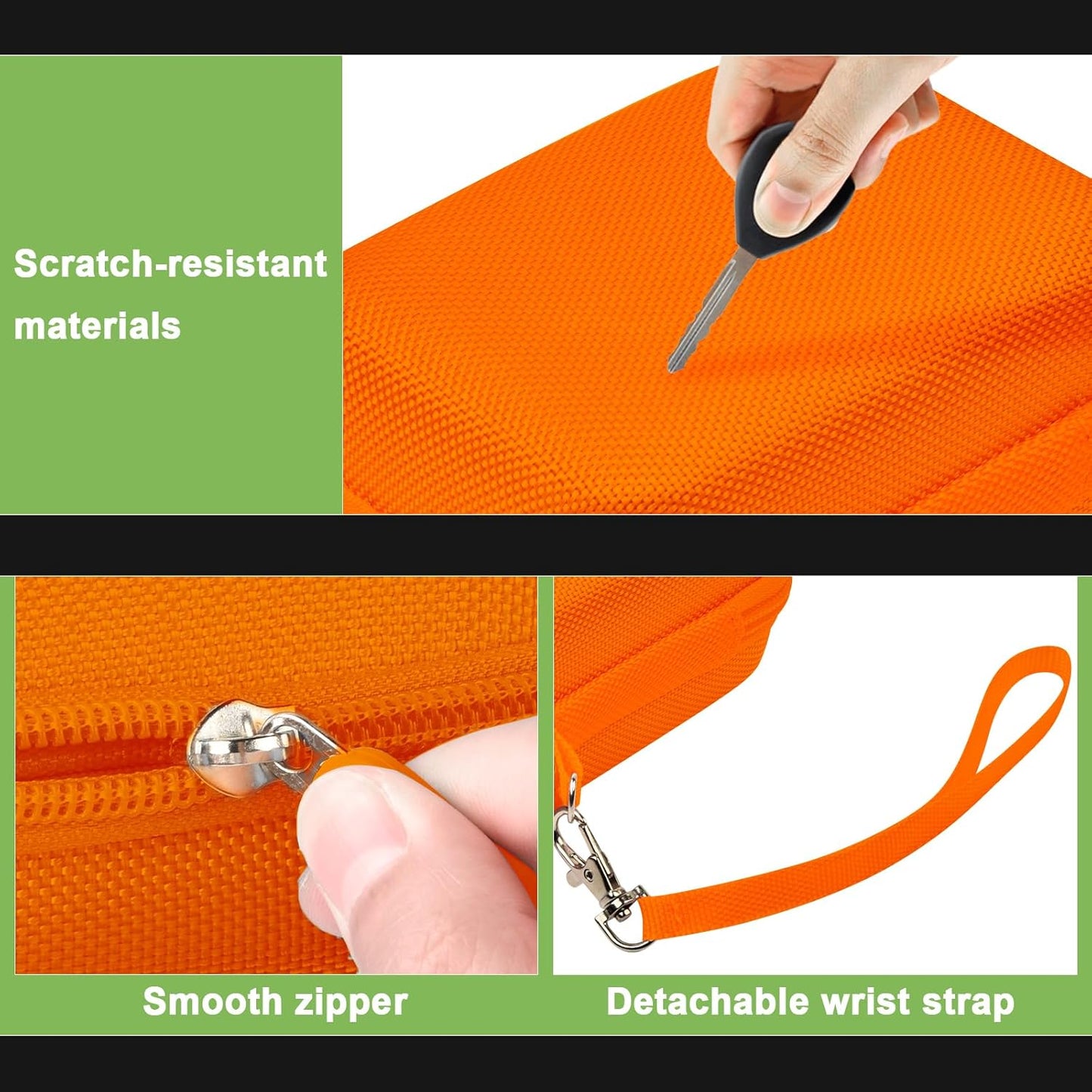 Digital Camera Case Compatible with VAHOIALD FHD 1080P/ for CAMKORY Digital Point and Shoot/for KODAK PIXPRO FZ45-BK 16MP Vlogging/for IWEUKJLO/for Nsoela, Holder for SD Card More- Orange (Box Only)